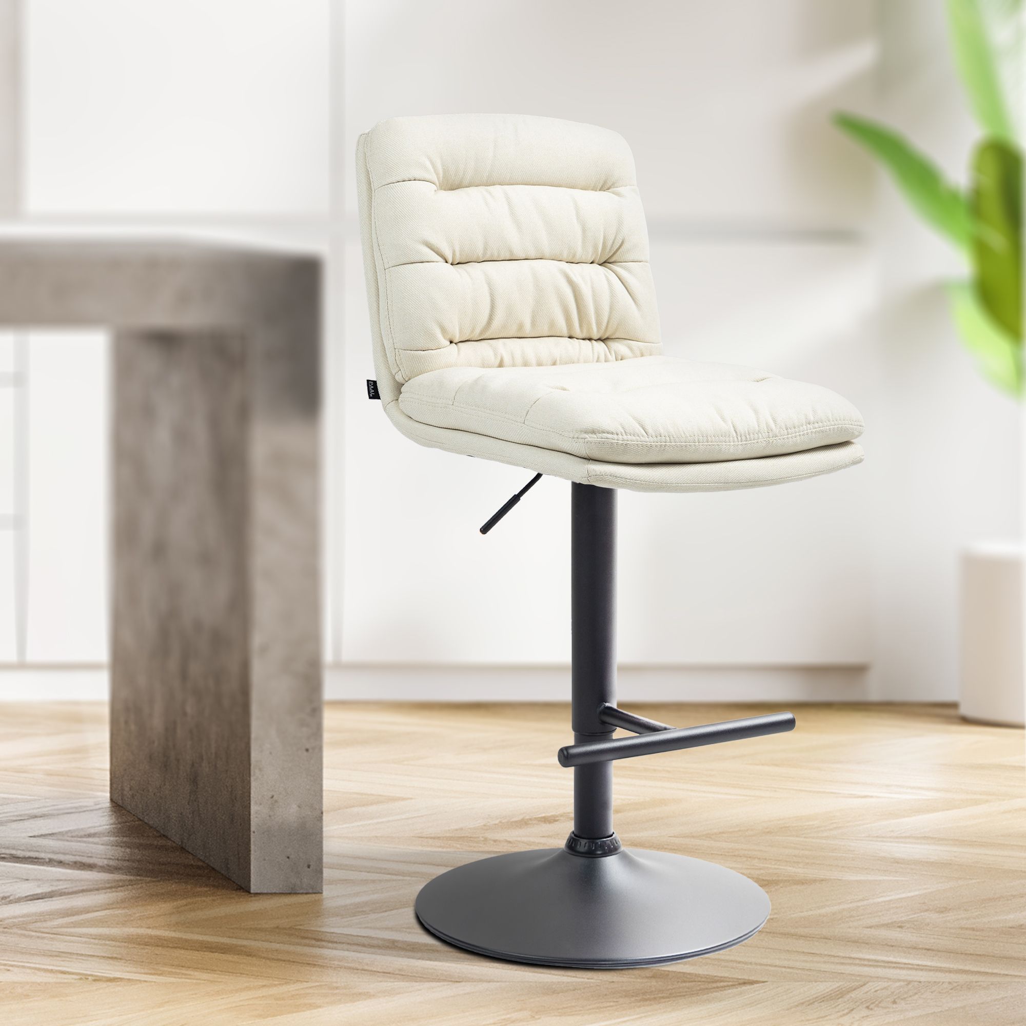 Lot de 2 tabourets de bar Damar tissu