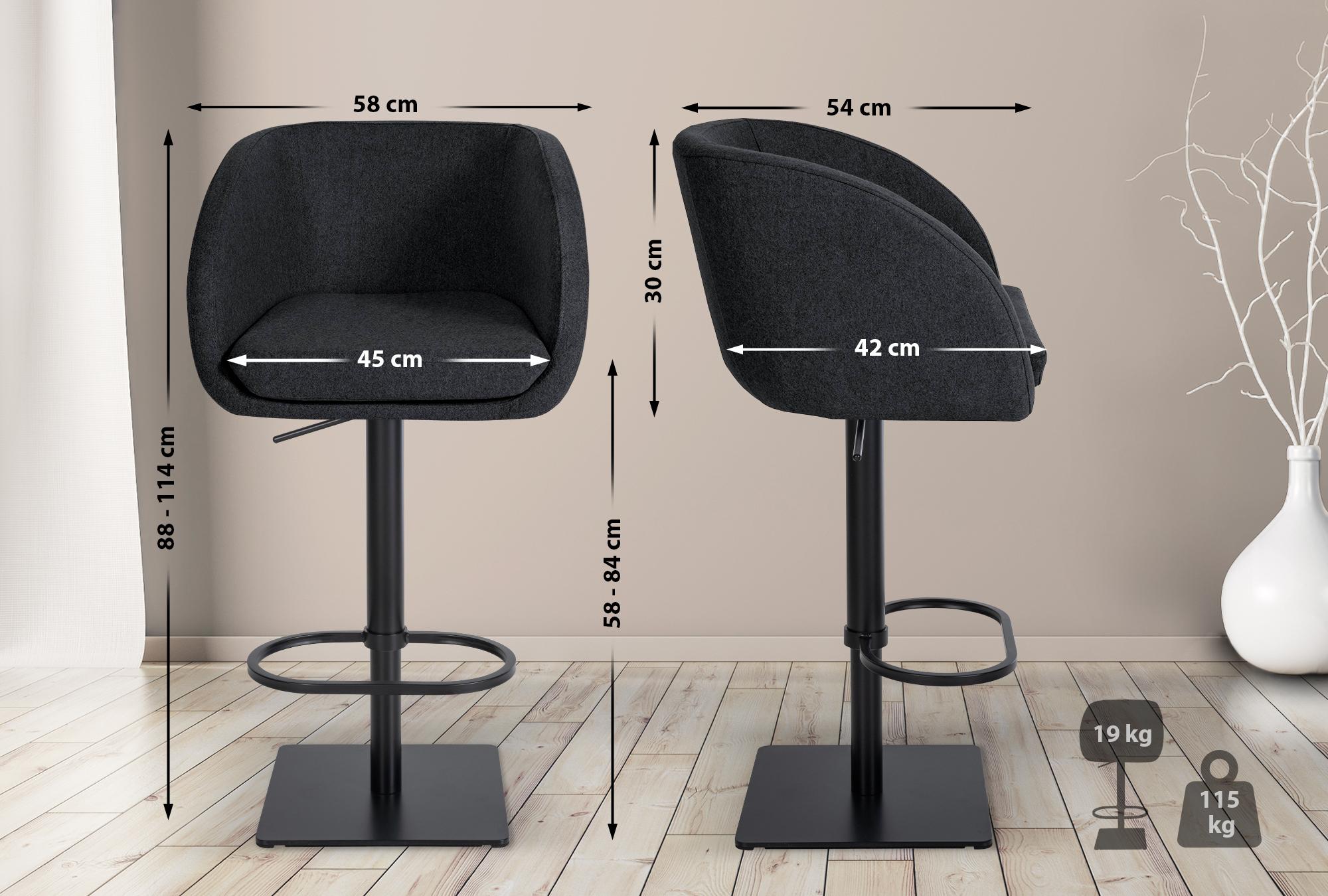 Tabouret de bar Gambo feutre
