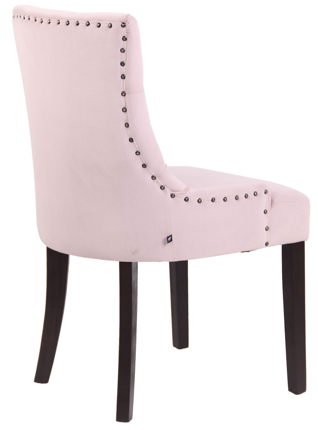 Chaise de salle à manger Aberdeen en Velours avec Piètement en bois d'hévéa