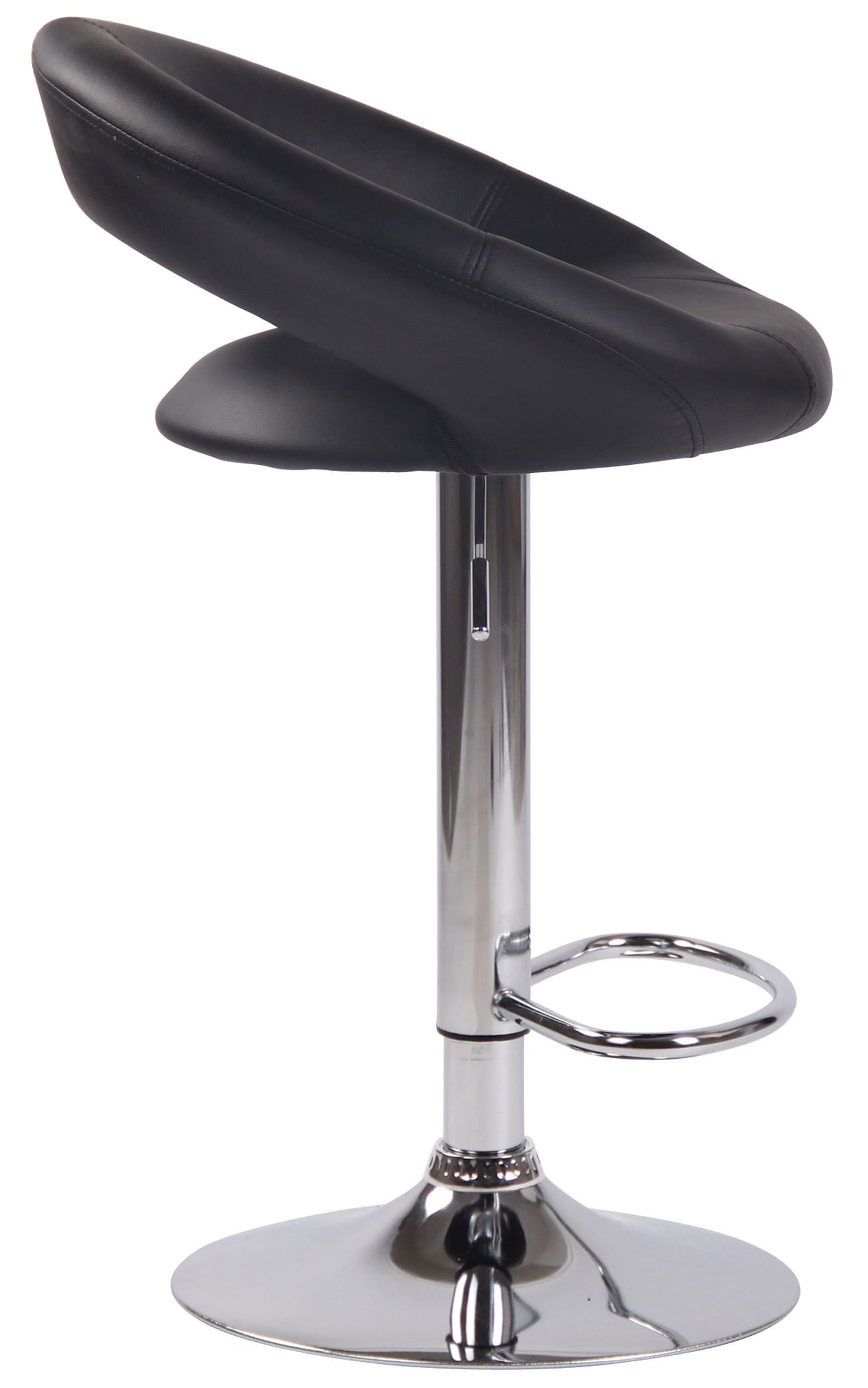 Lot de 2 Tabourets de bar Olinda en similicuir hauteur réglable et siège pivotant