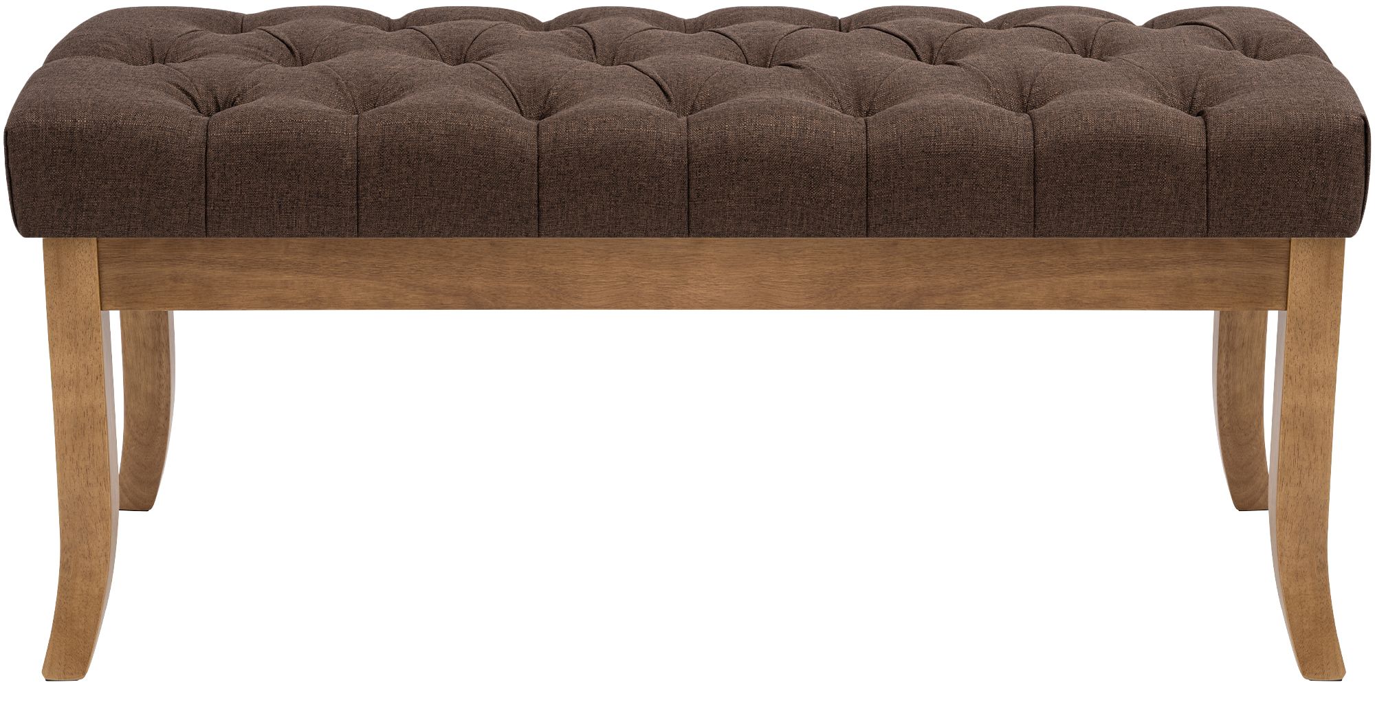 Banquette Ramses en tissu avec piètement en bois clair