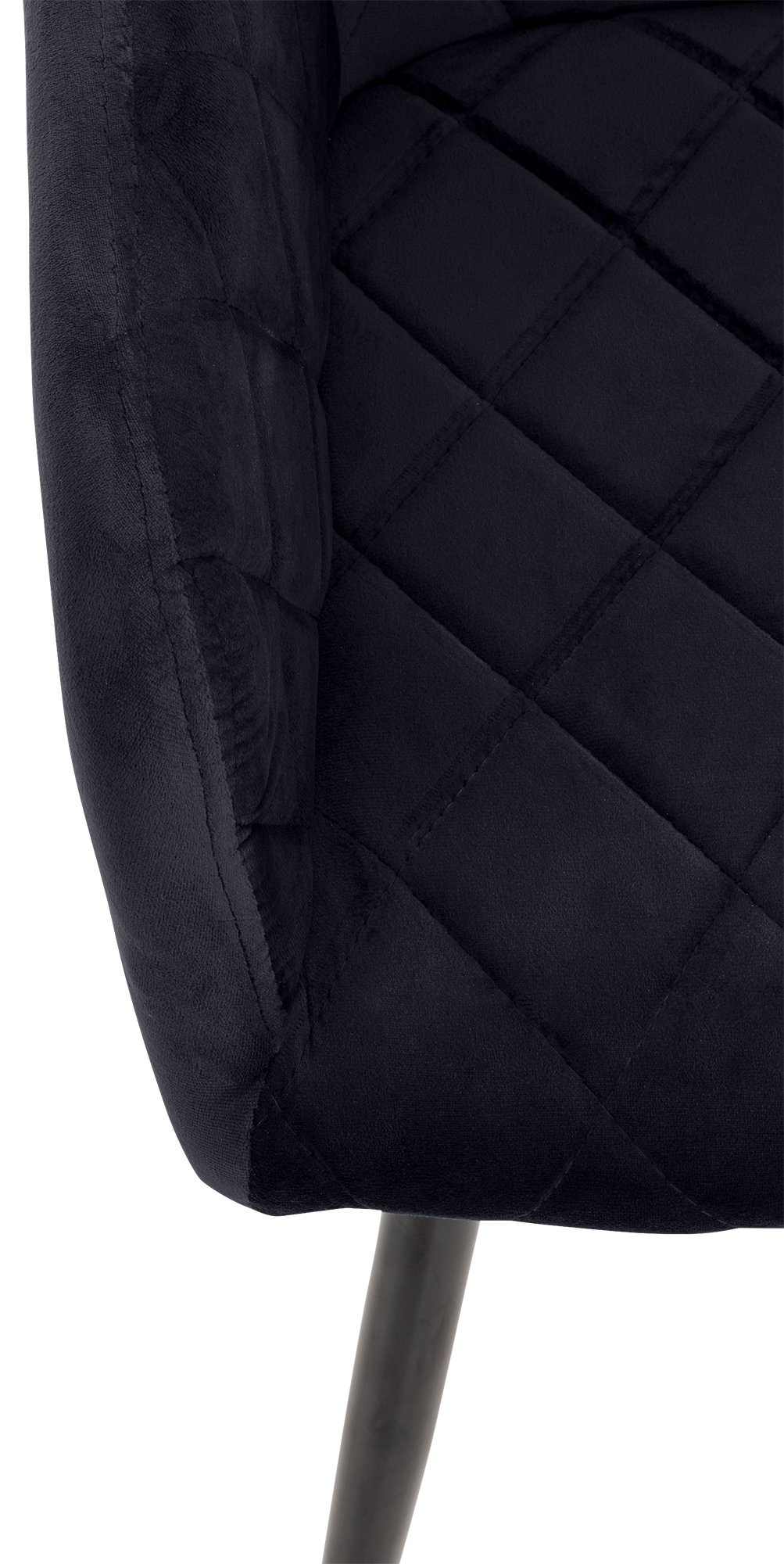 Lot de 2 chaises de salle à manger Shila avec Piètement en Métal noir