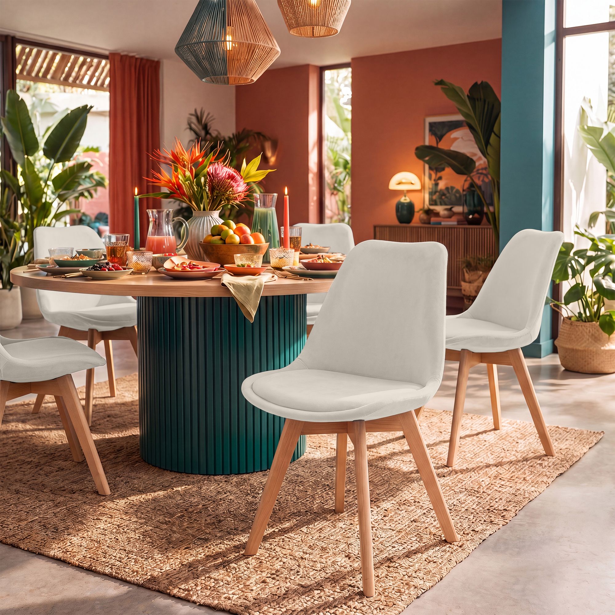 Chaise de salle à manger Linares : design élégant et confortable pour vos repas en famille ou entre amis