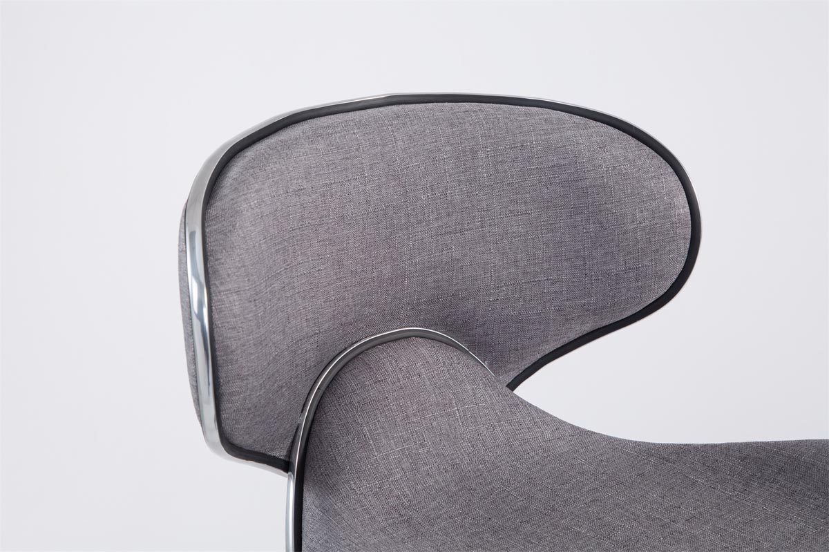 Tabouret de bar Las Vegas V2 en tissu avec pied en métal
