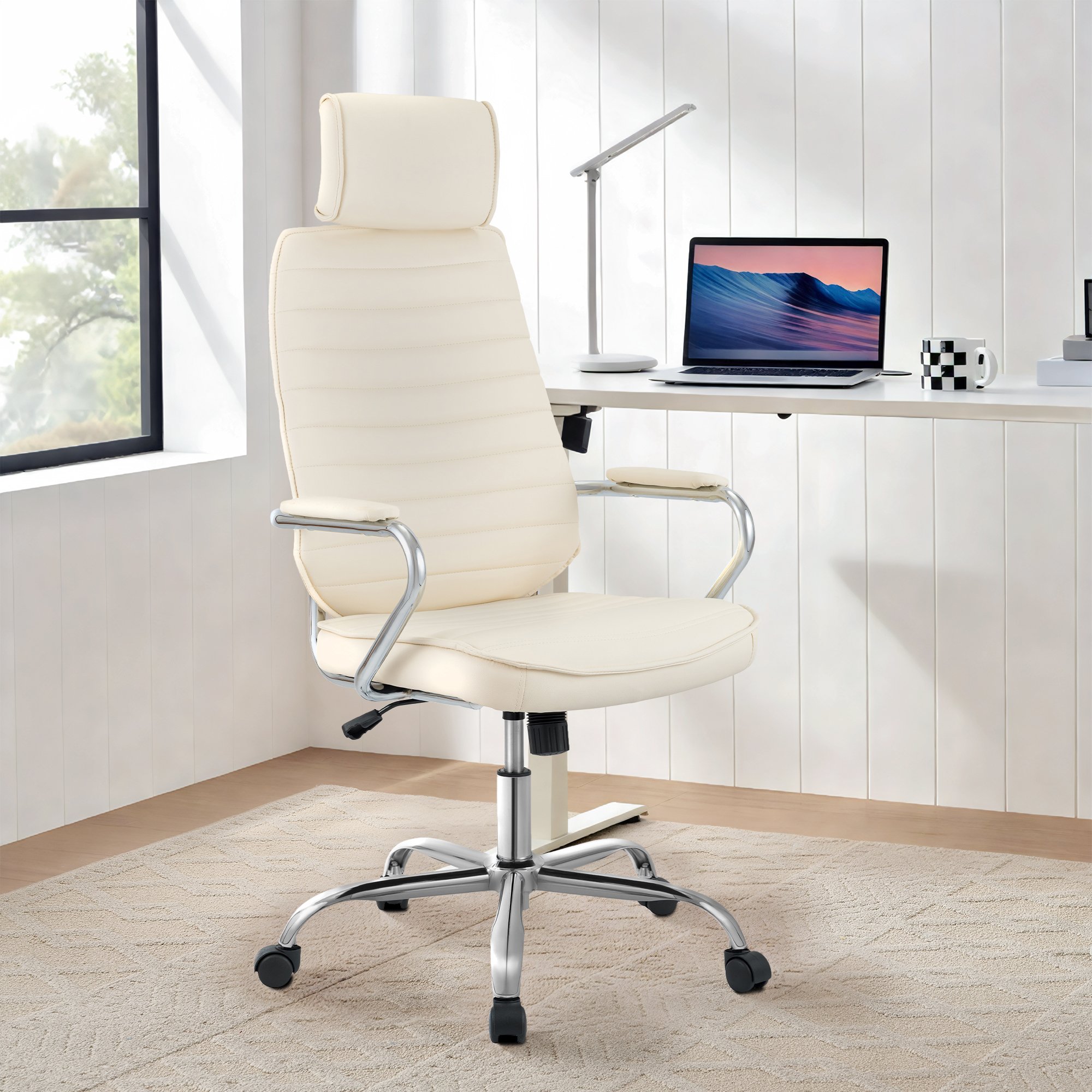 Chaise de Bureau Rako en Cuir Synthétique