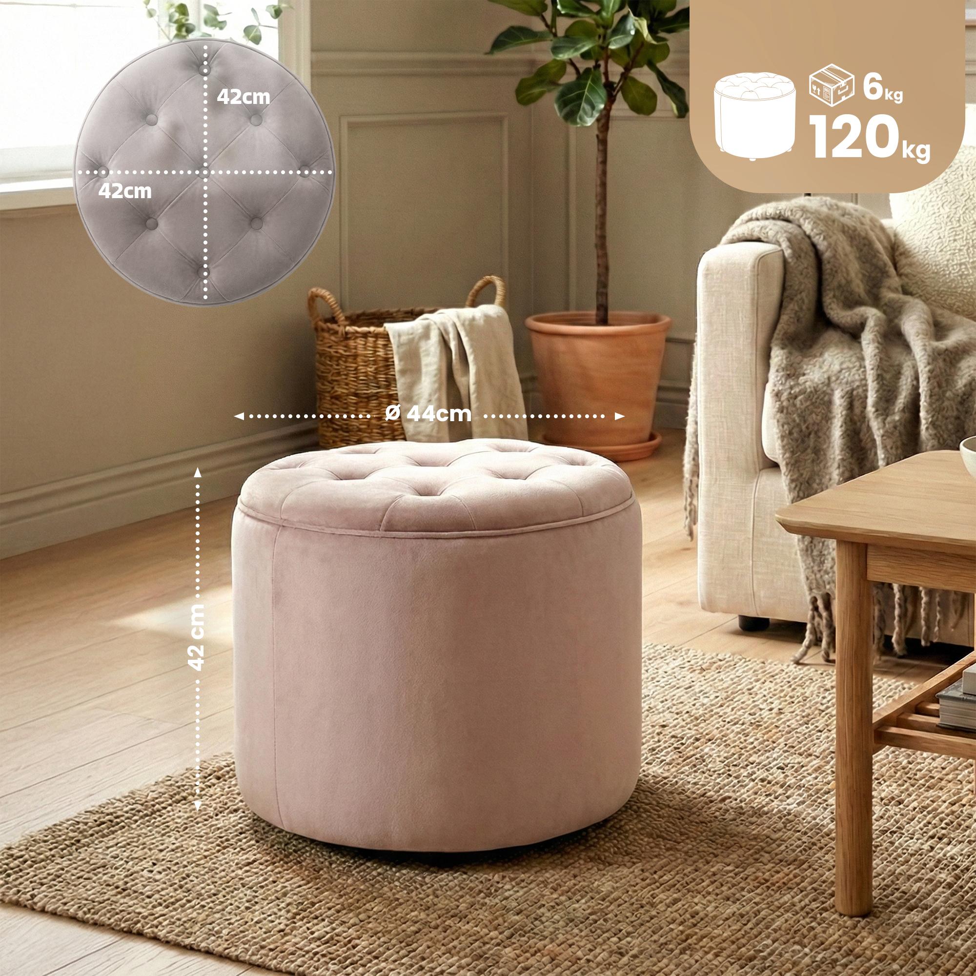 Tabouret Pantin en velours