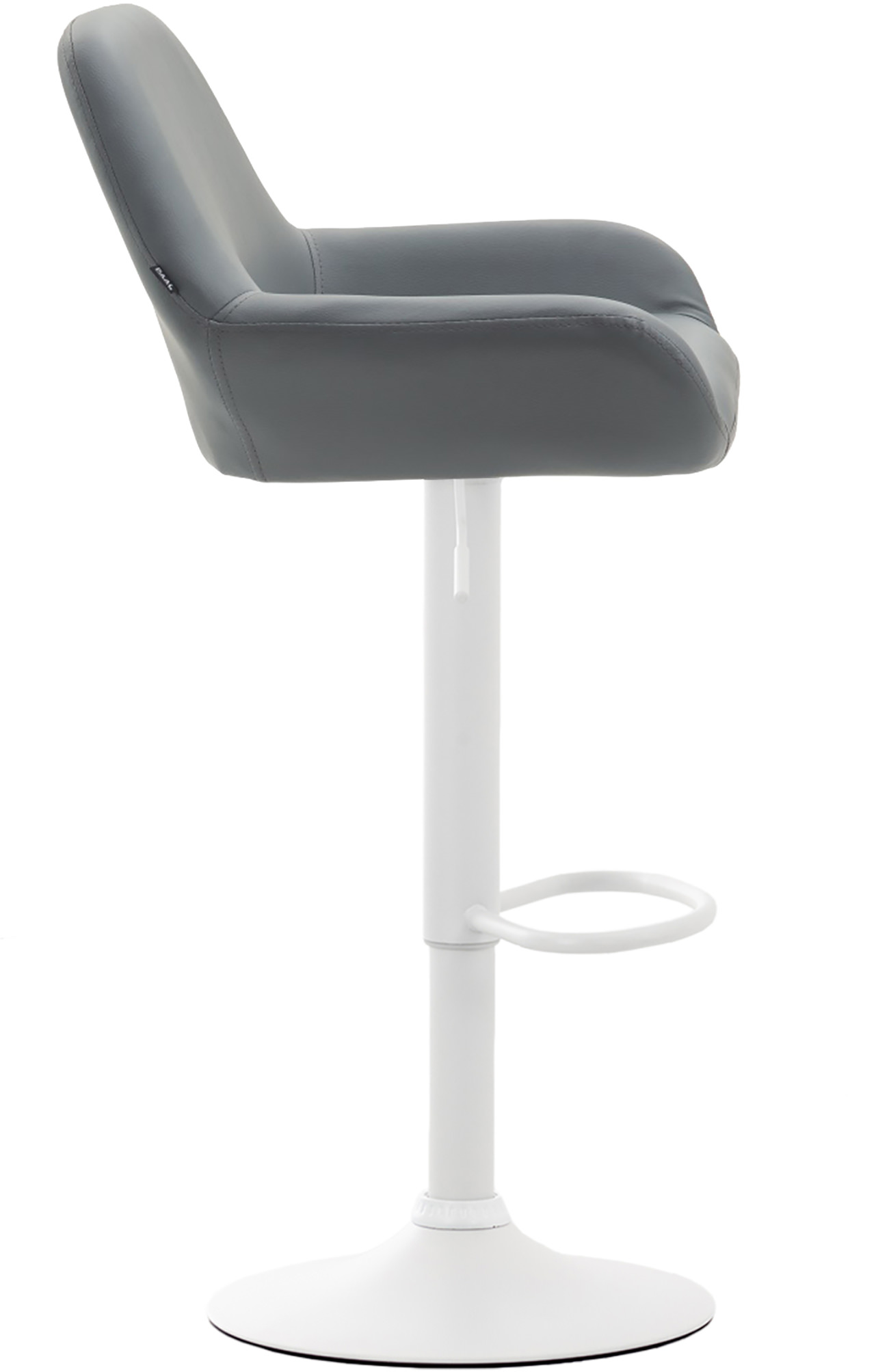 Tabouret de bar Braga similicuir avec pied en métal