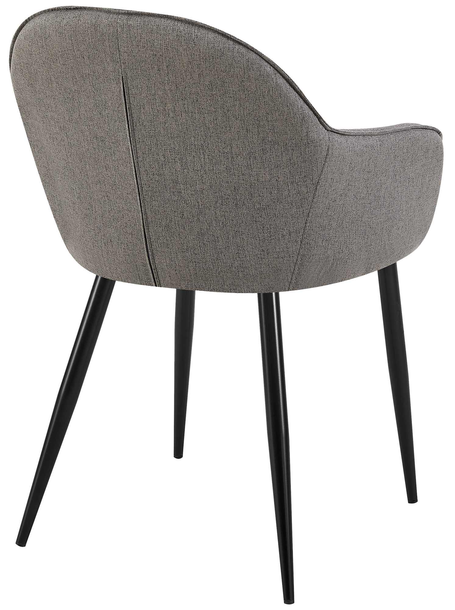 Chaise de salle à manger Boise en Tissu avec Piètement en Métal noir