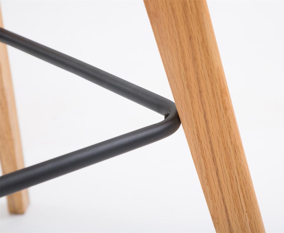 Lot de 2 tabourets de bar Metz avec assise en plastique