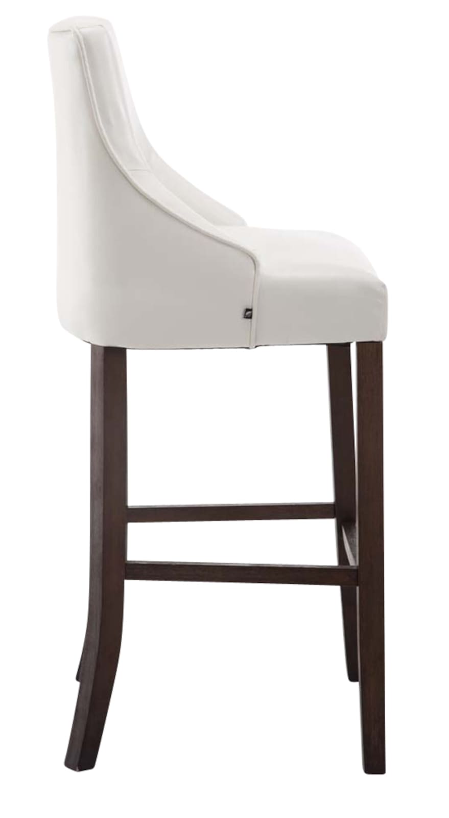 Lot de 2 Tabourets de bar Innsbruck en similicuir et Pieds en Bois