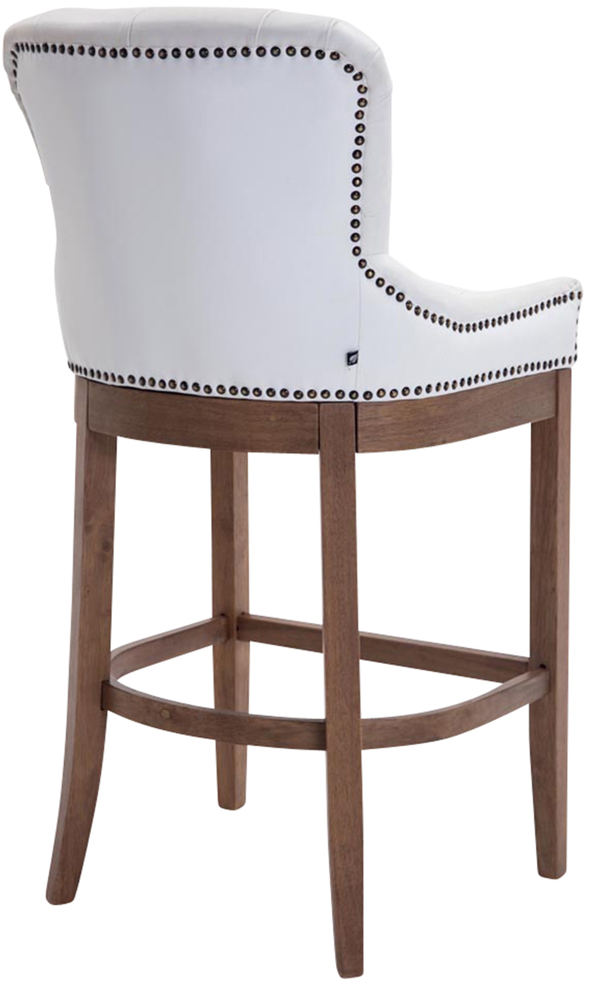 Tabouret de bar Lakewood antique-clair cuir véritable