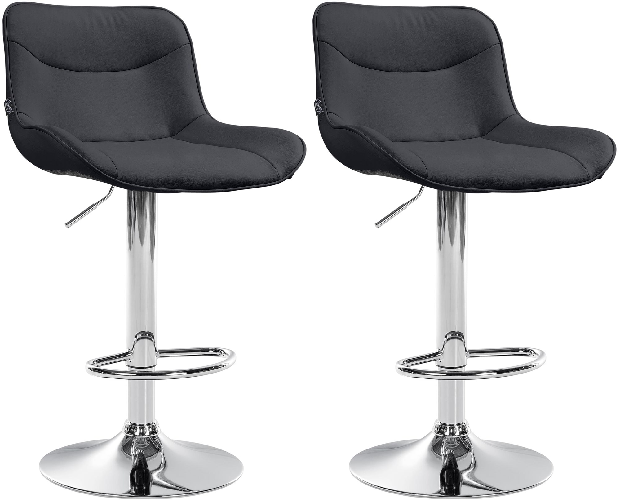 Lot de 2 tabourets de bar Vonore en similicuir