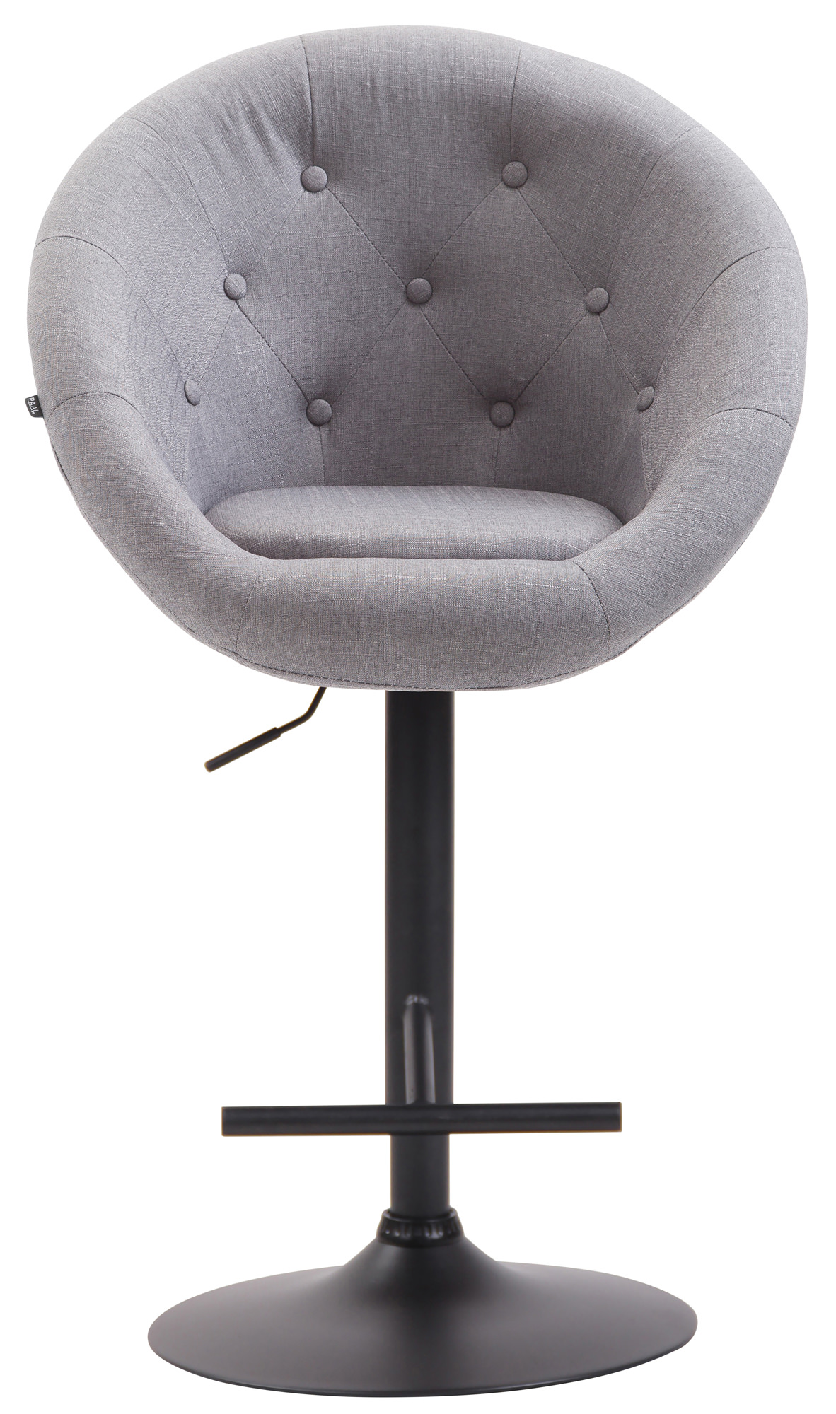 Tabouret de bar London V2 en tissu avec Pied et Repose-pieds en métal