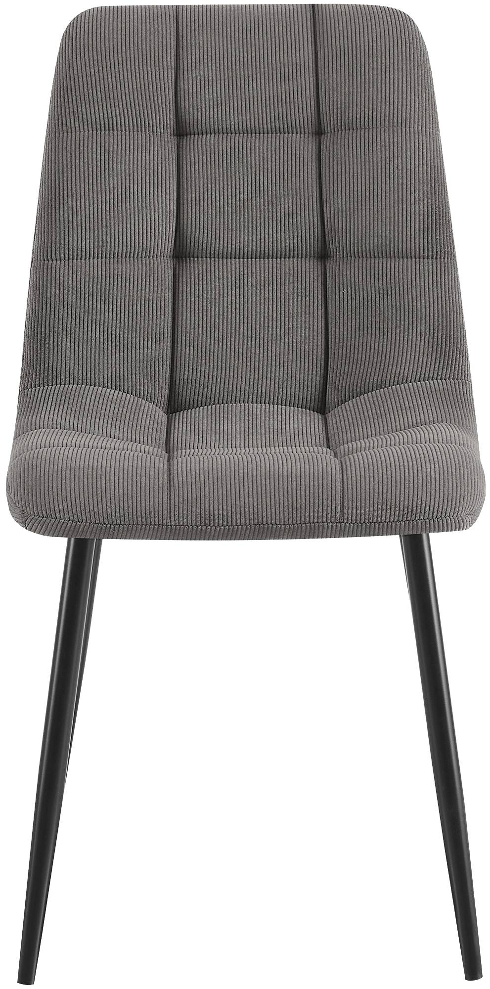 Lot de 2 chaises de salle a manger Antibes en velours cotele