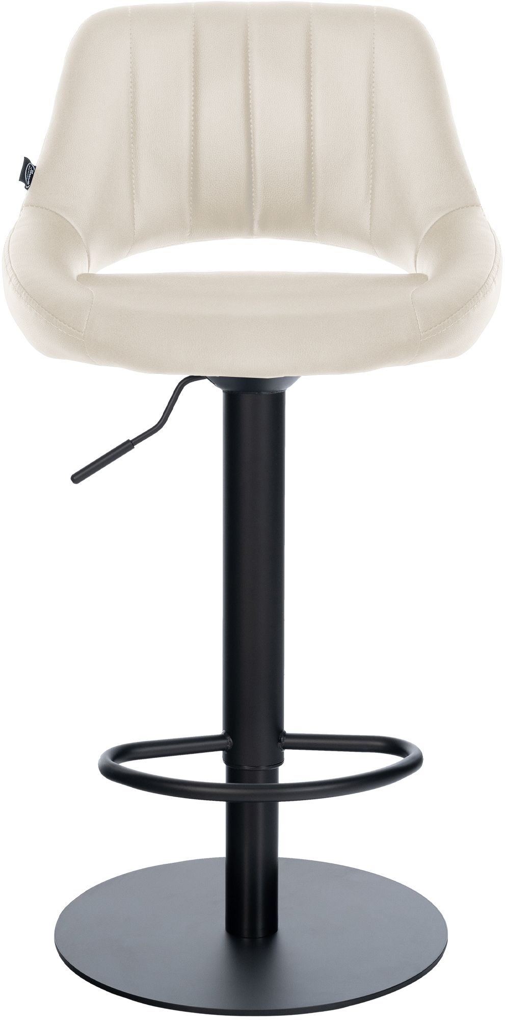 Tabouret de bar Milet noir avec pied extra lourd