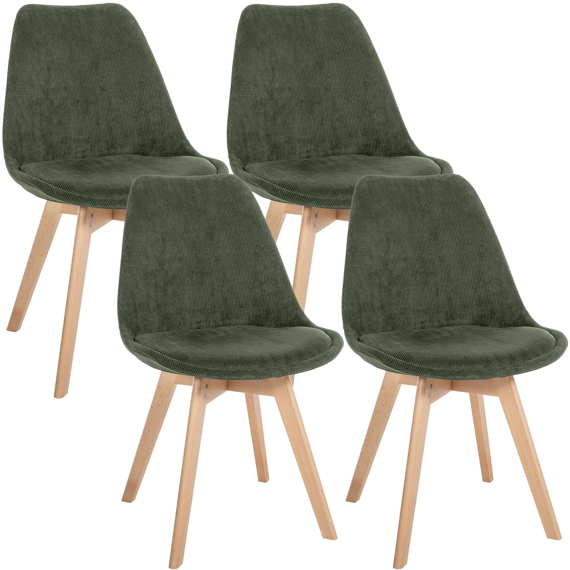 Lot de 4 chaises de salle a manger Linares