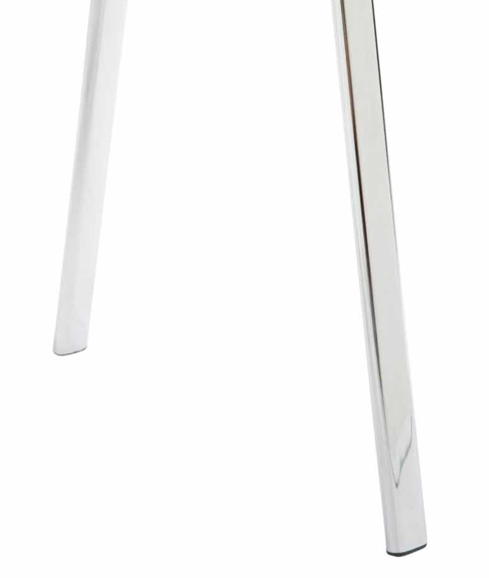 Lot de 4 Chaises de visiteur Ken en similicuir et pieds en métal chromé
