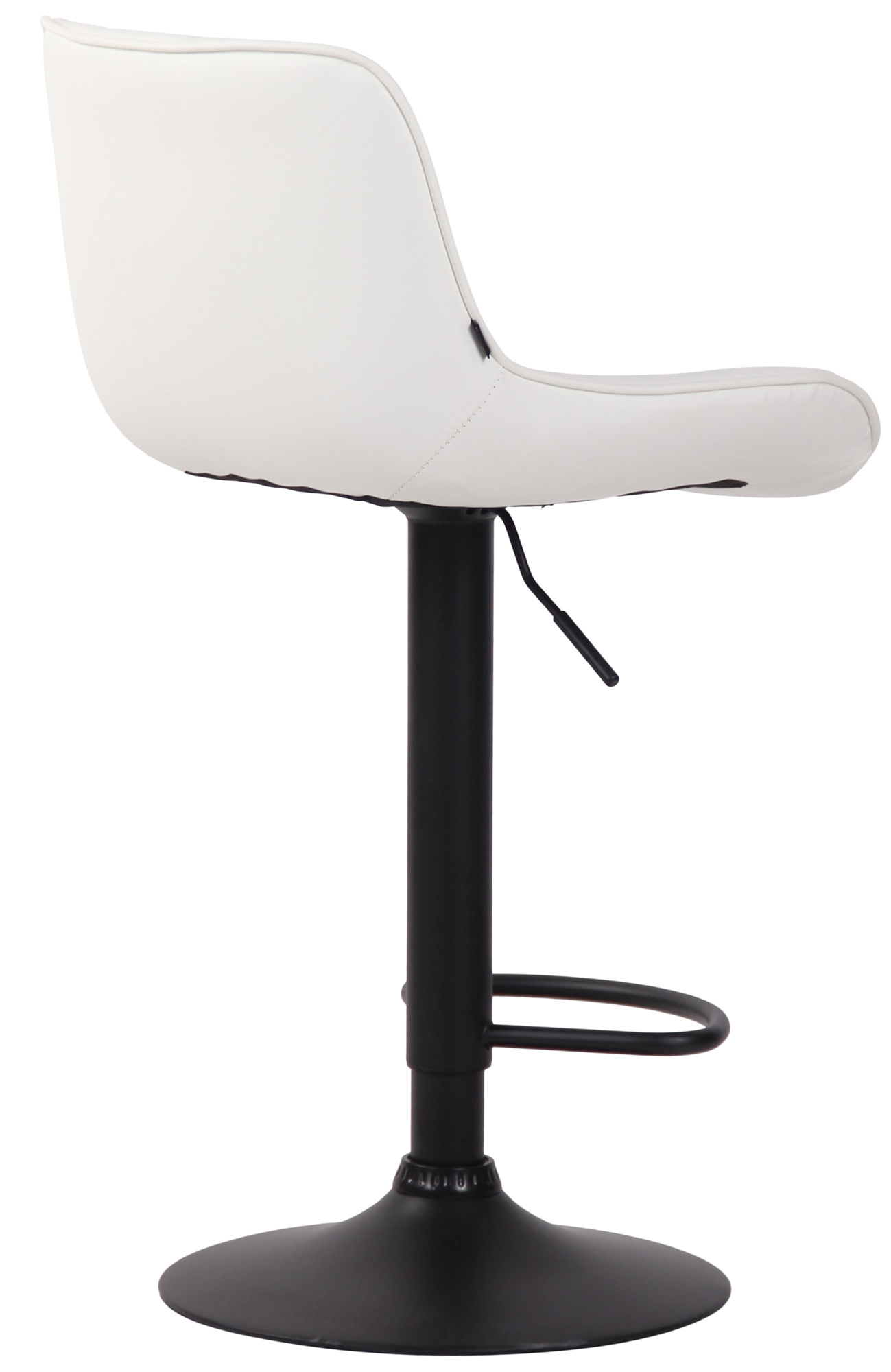 Tabouret de bar Lentini en Similicuir avec Piètement trompette en Métal