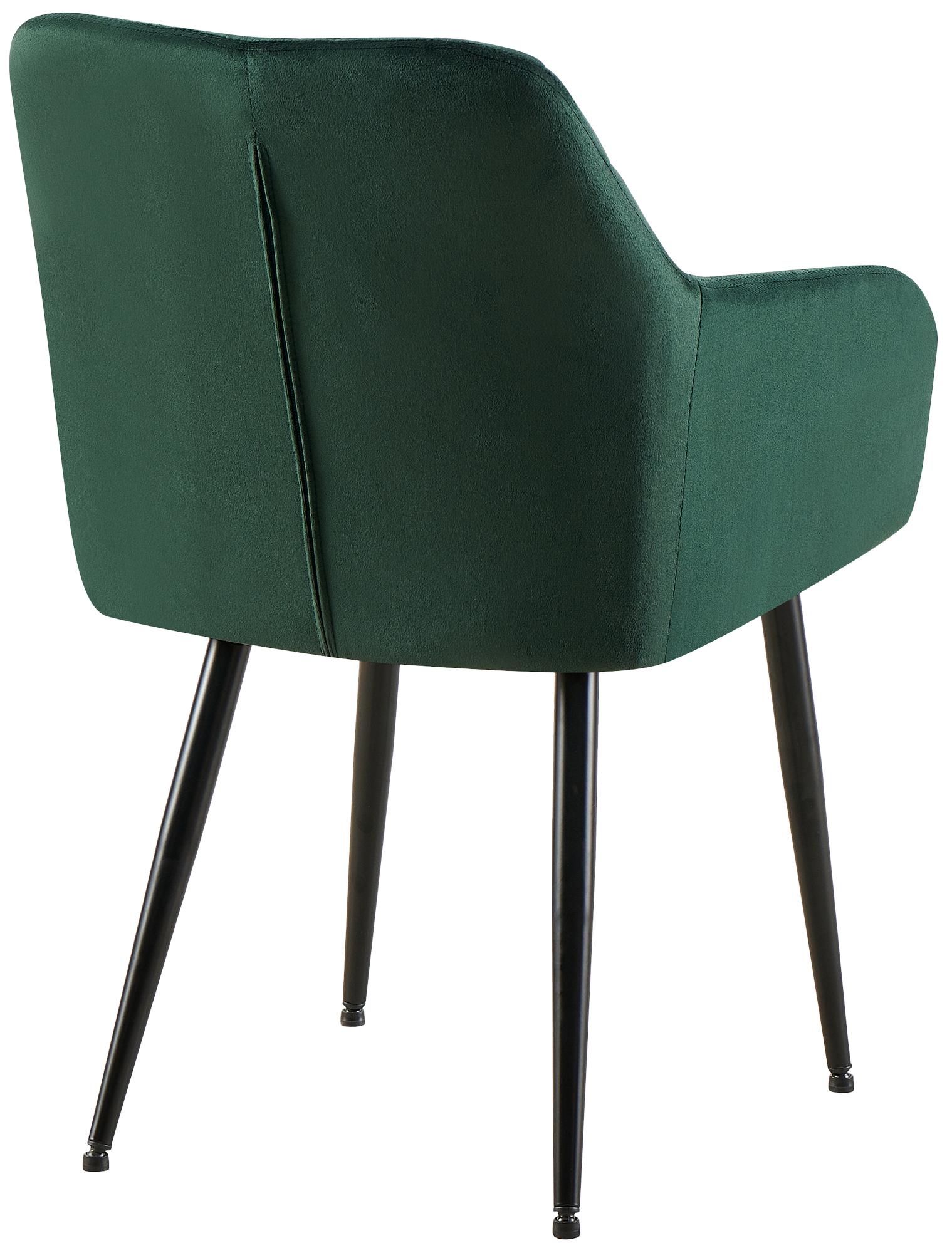 Lot de 2 chaises de salle à manger Monett velours