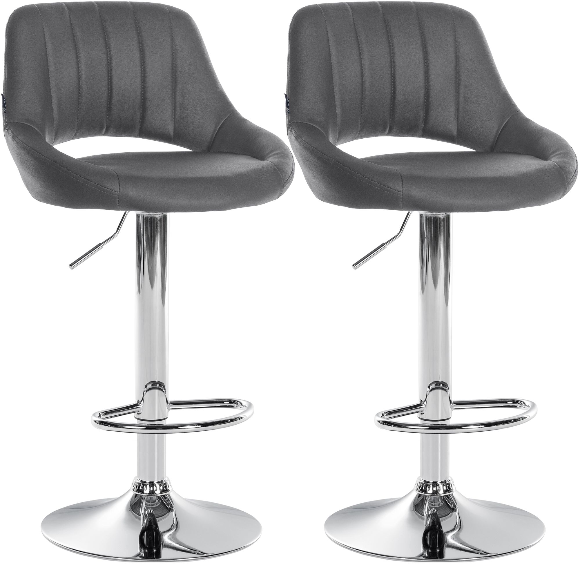 Lot de 2 tabourets de bar Milet en similicuir
