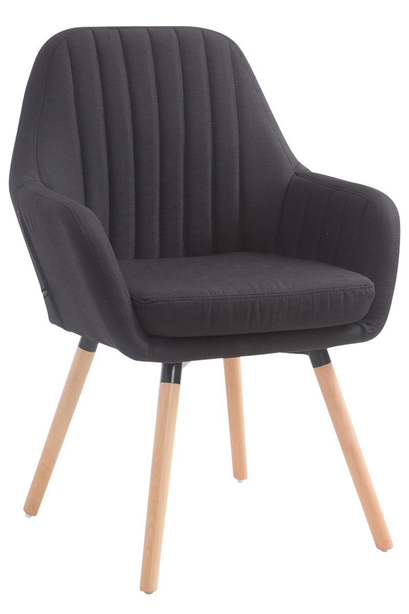 Chaise De Salle à Manger Florian En Tissu Avec Piètement En Bois
