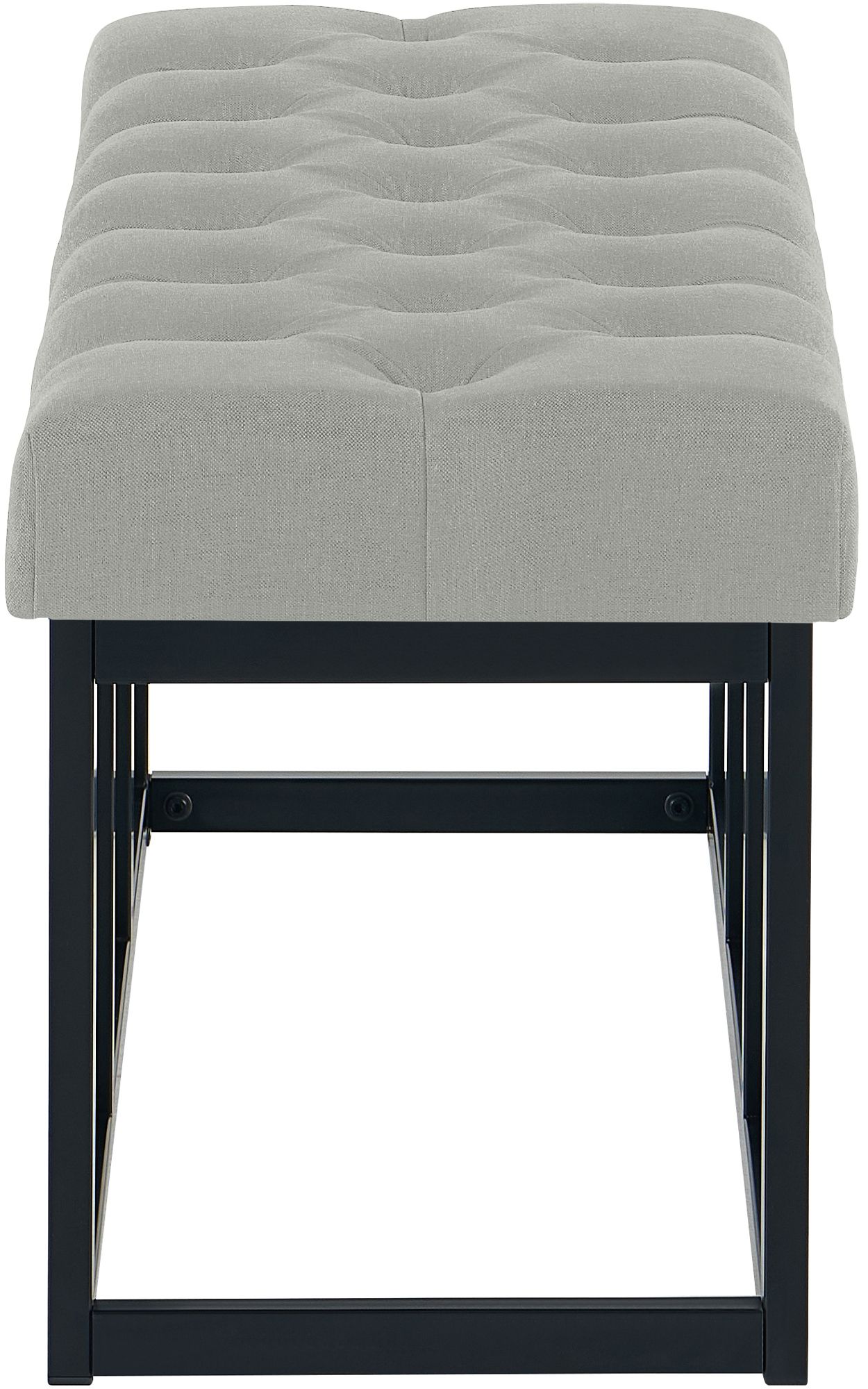 Banc Amun en tissu avec structure noire