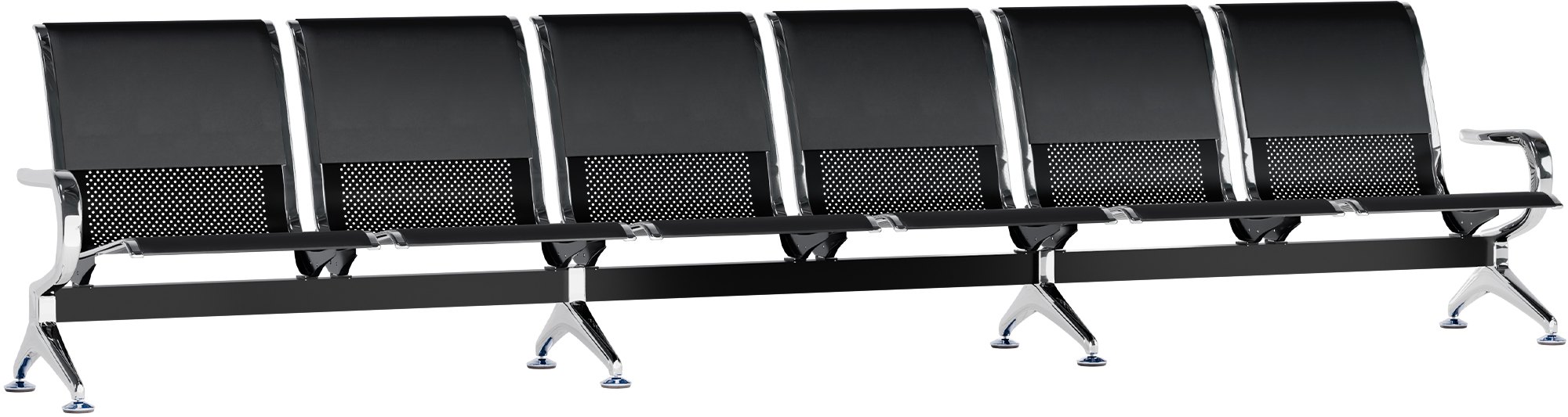 Banc d'attente 6 places Airport similicuir