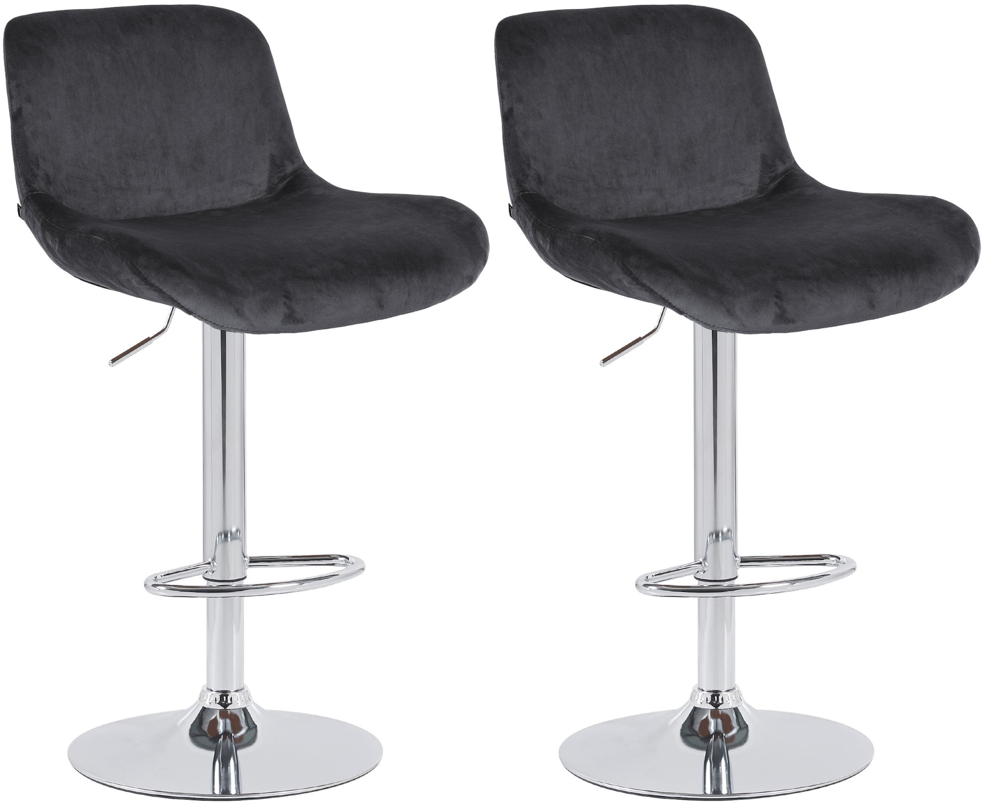 Lot de 2 tabourets de bar Solon chromés