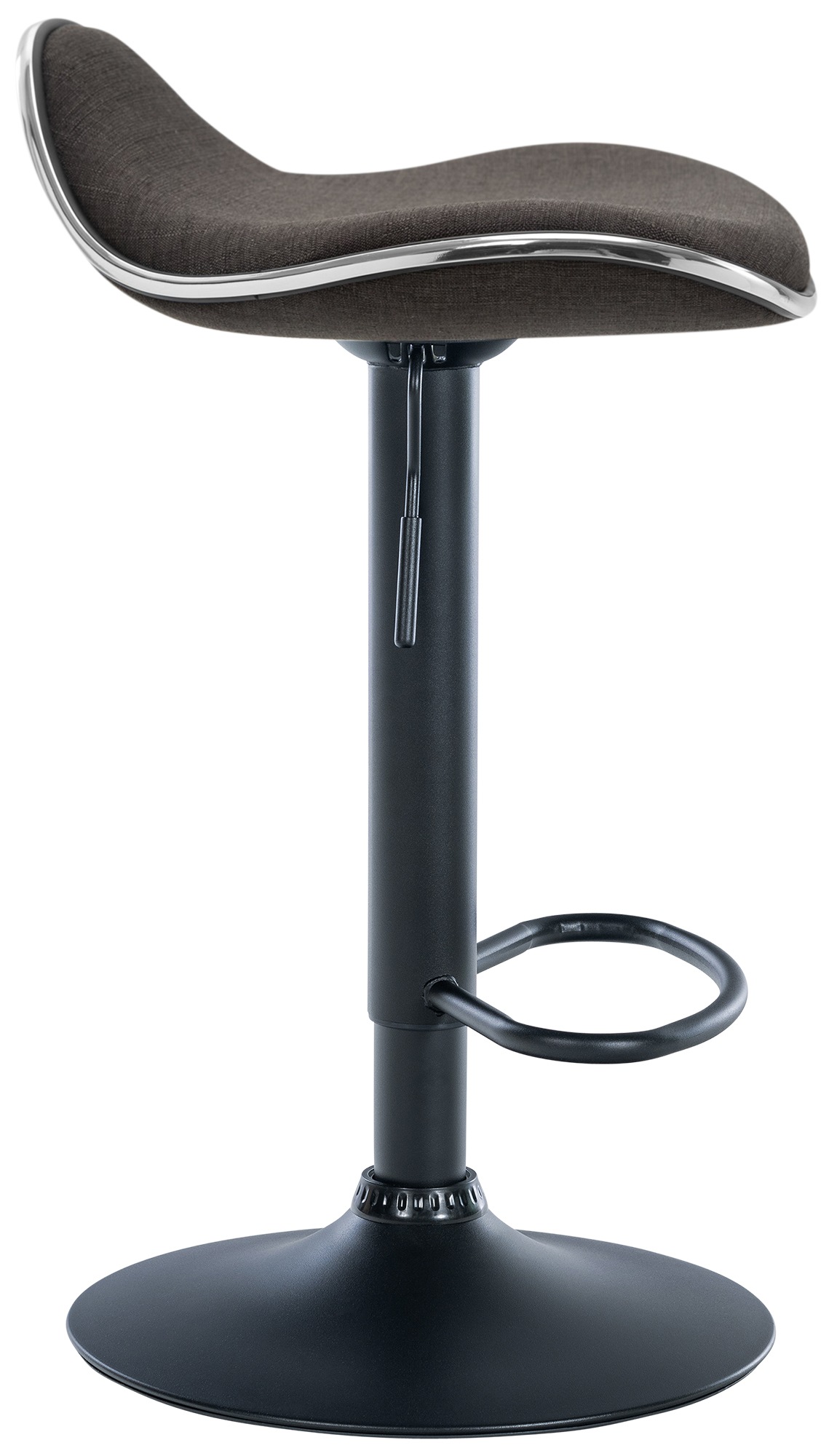 Tabouret de bar Shanghai tissu avec pied en métal