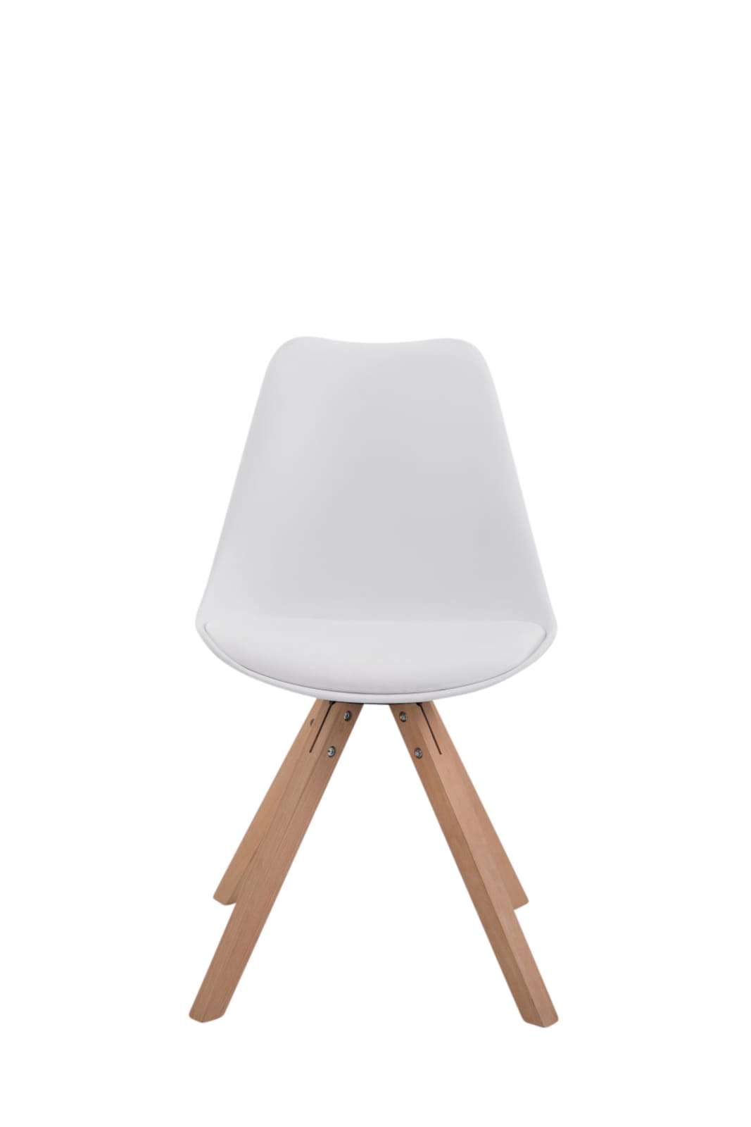 Lot de 4 Chaises de salle à manger Toulouse similicuir Pieds carrés bois
