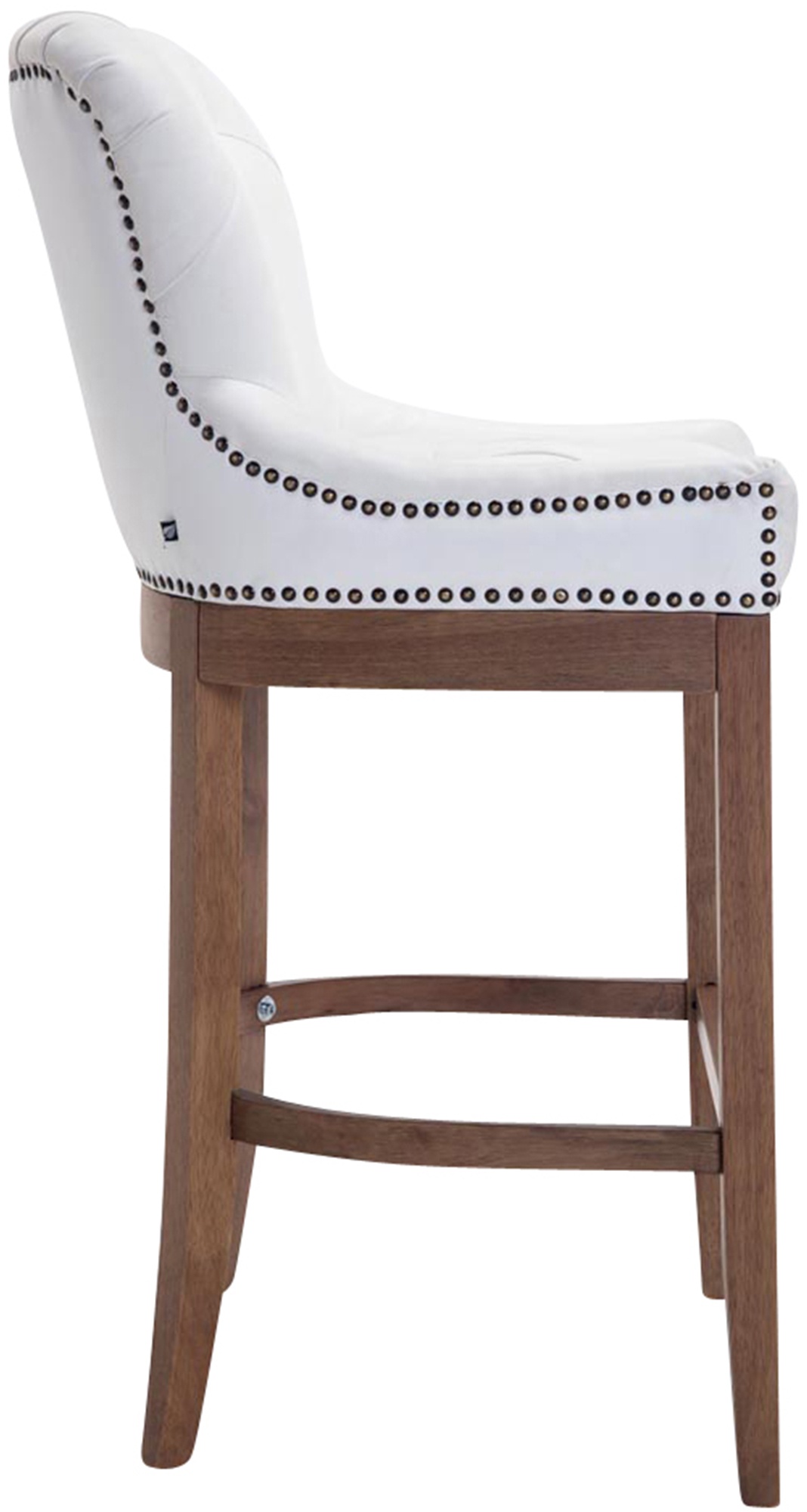 Tabouret de bar Lakewood antique-clair cuir véritable