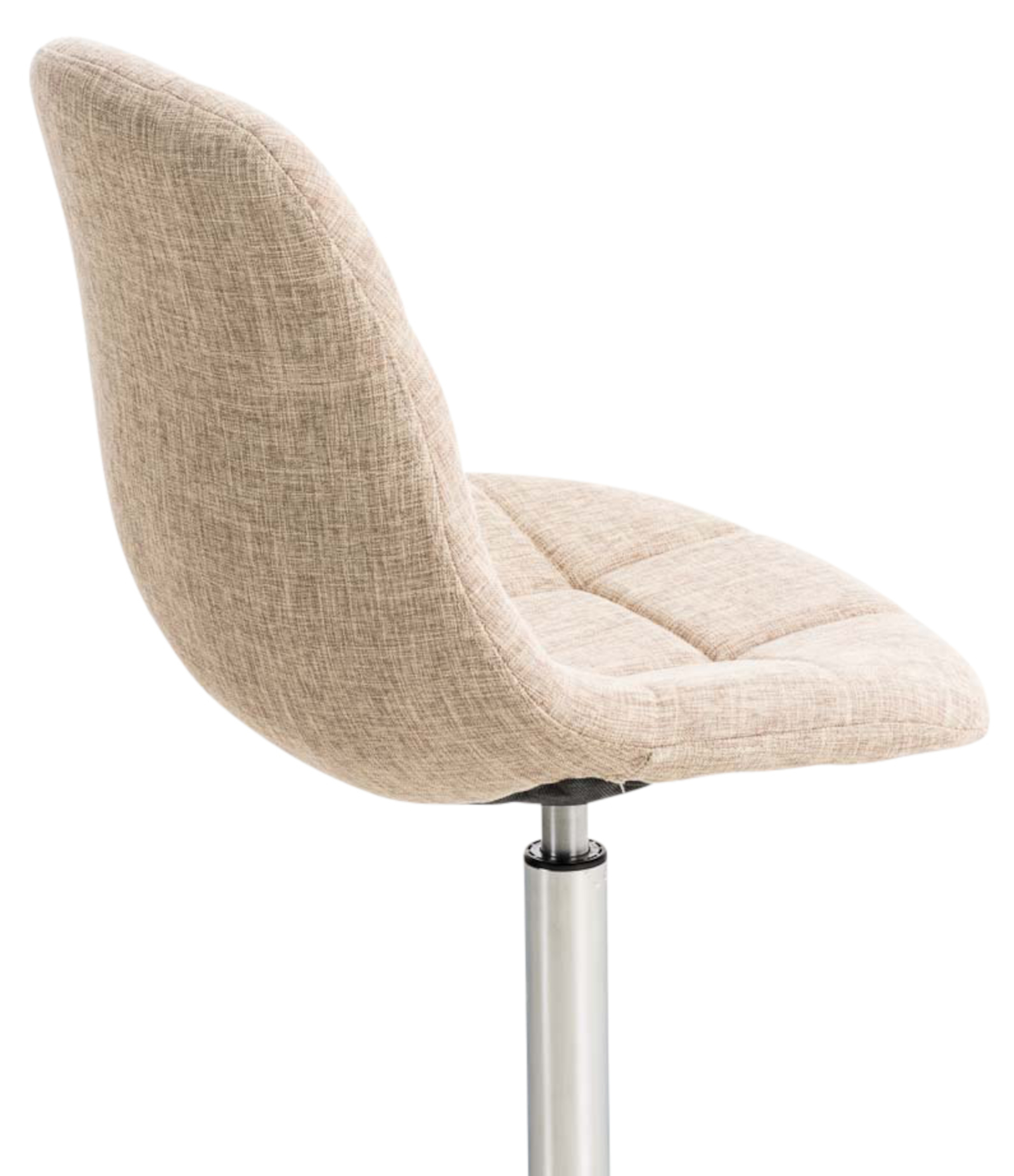 Lot de 2 chaises de salon pivotantes Emil en Tissu avec pied en métal