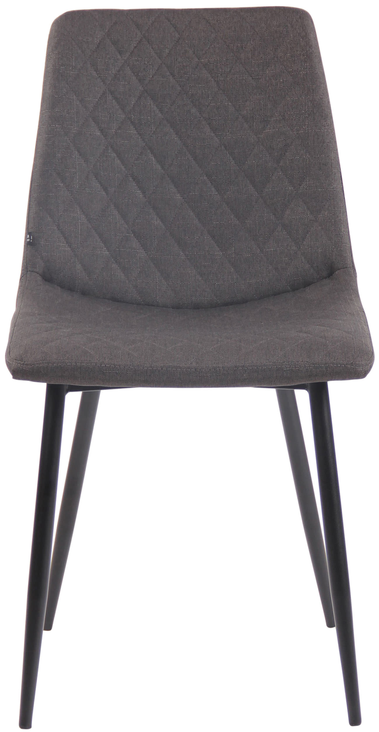 Chaise de salle à manger Telde en tissu avec Piètement en Métal noir mat