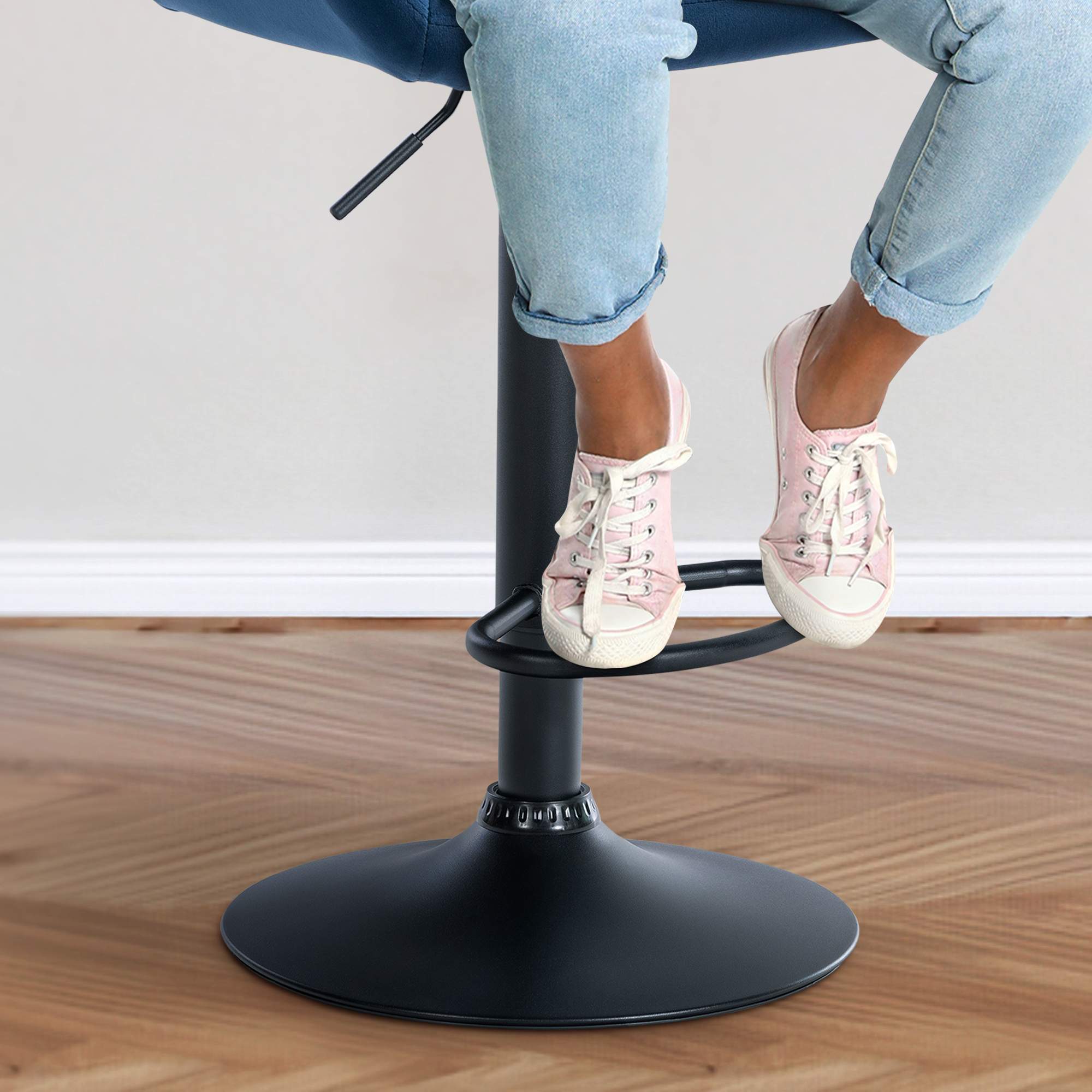 Ensemble de 2 tabourets de bar Braga en velours