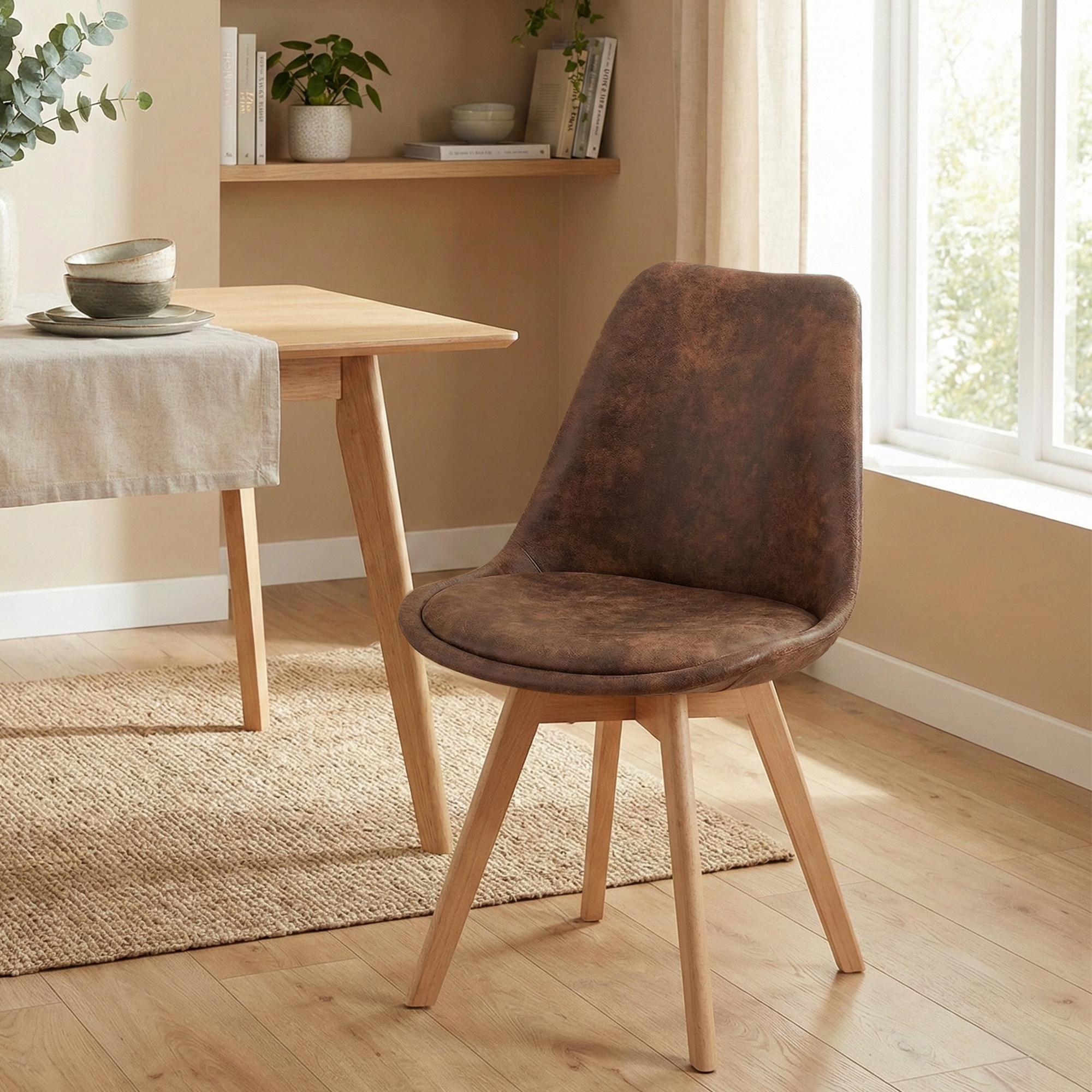 Lot de 4 chaises de salle a manger Linares