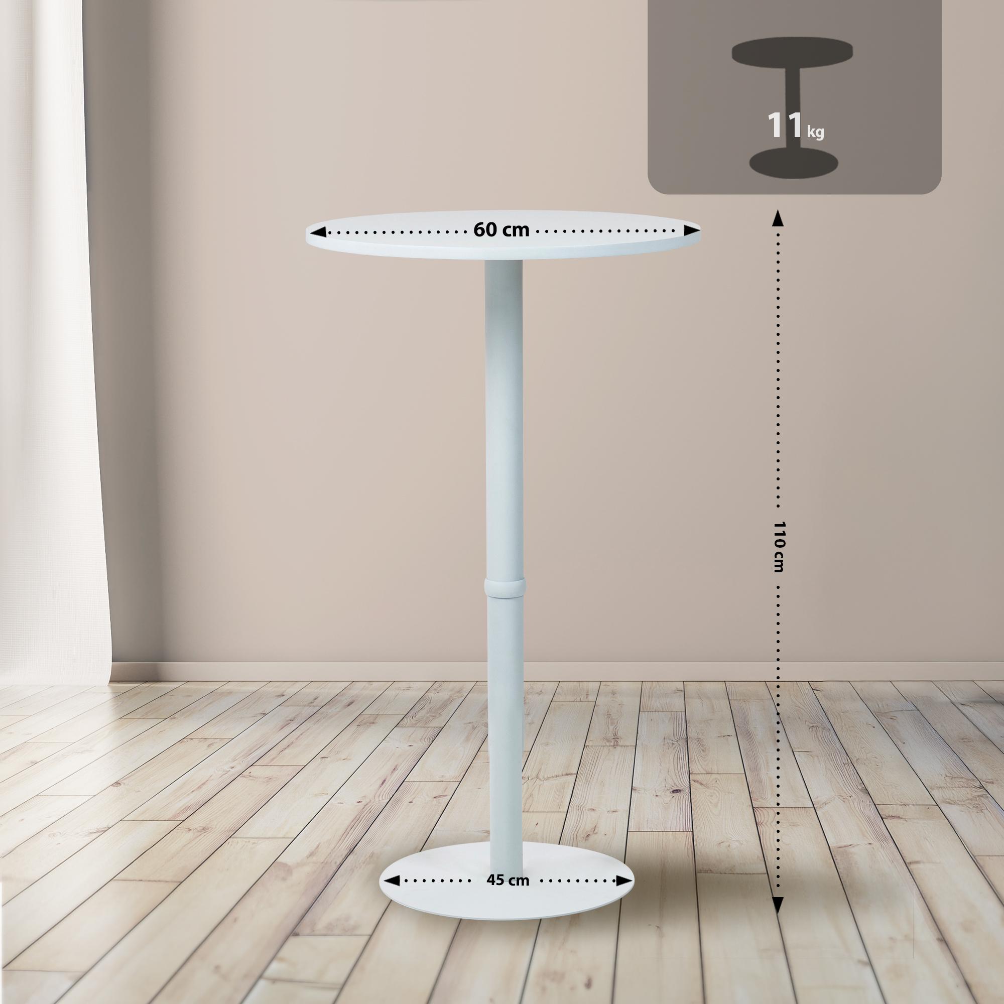 Table haute Hereford ronde