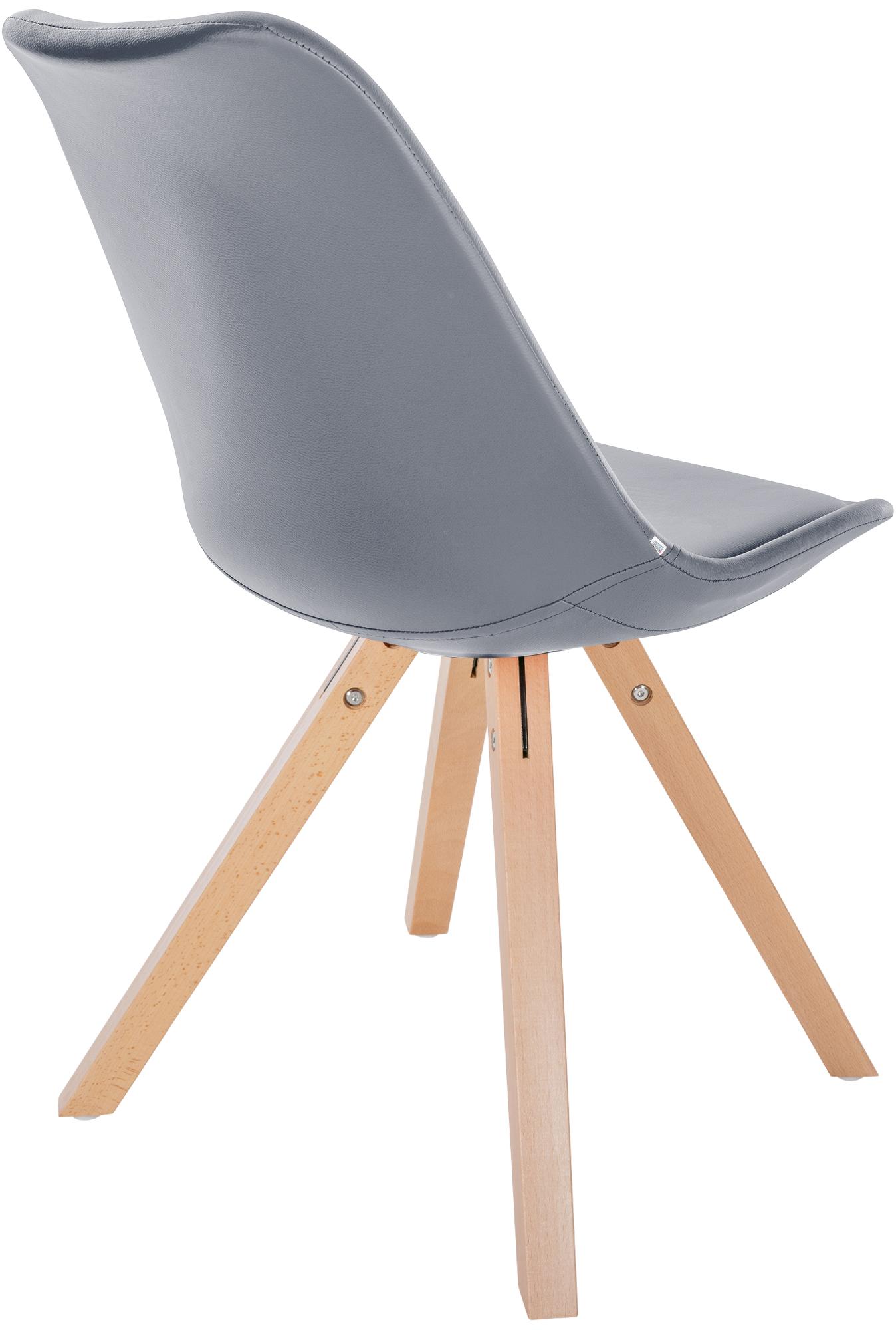Chaise de salle à manger Sofia en Similicuir avec Pieds en bois