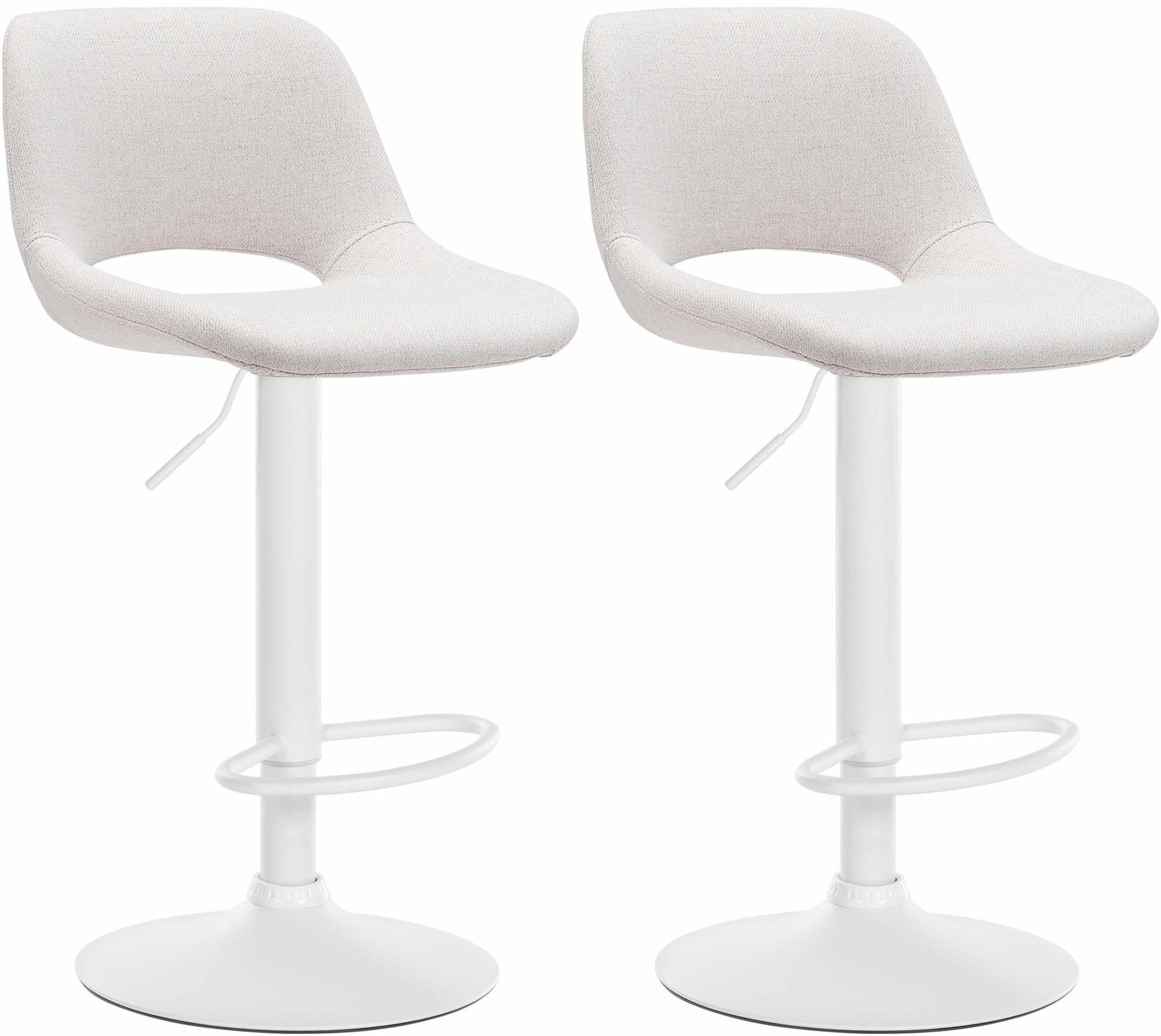 Lot de 2 tabourets de bar Camden tissu