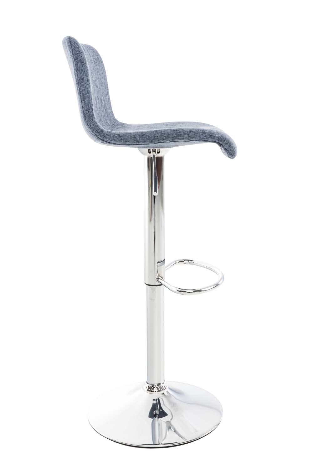 Lot 2 tabourets de bar Hover tissu hauteur réglable Piètement Métal chromé