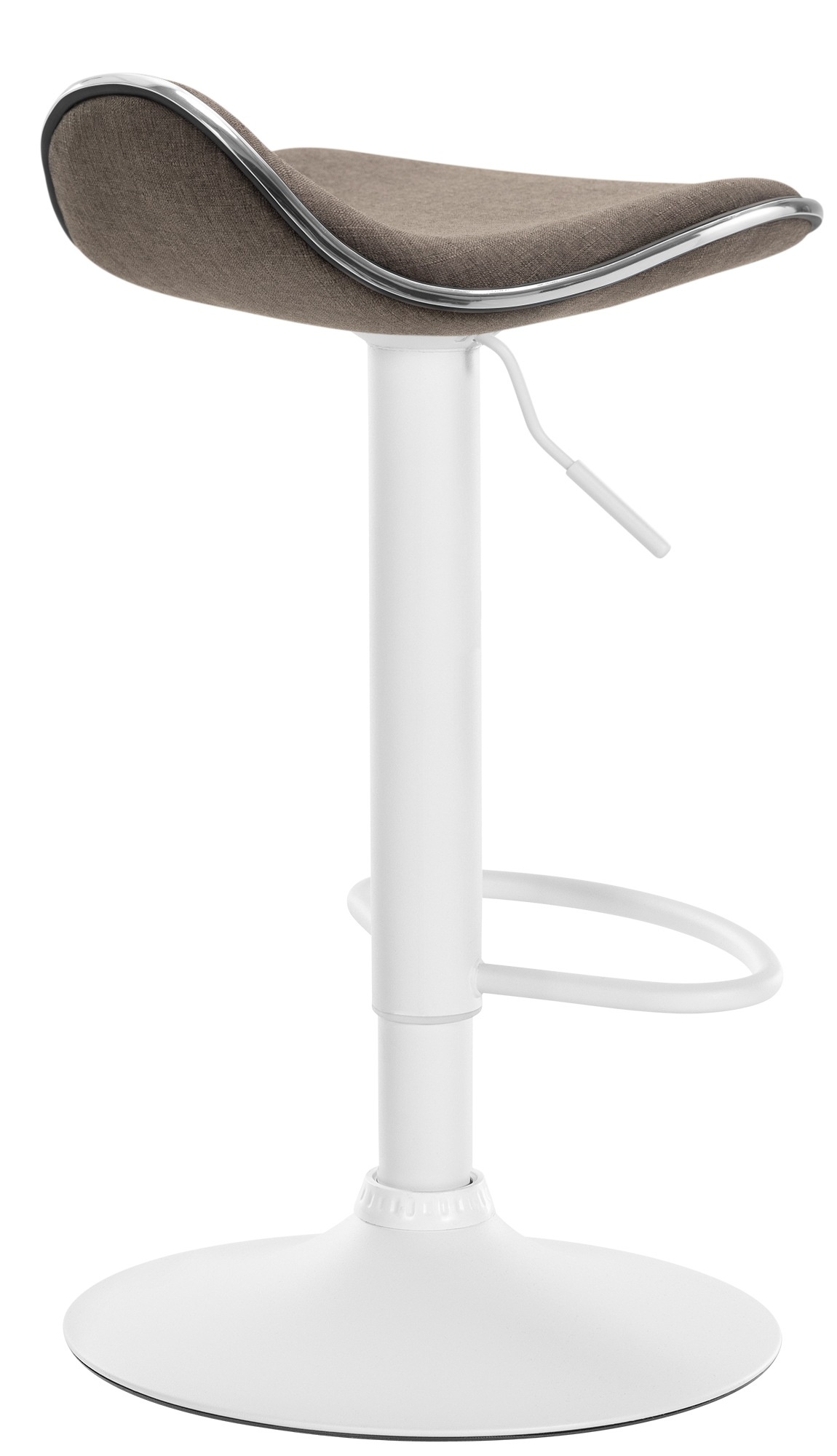 Tabouret de bar Shanghai tissu avec pied en métal