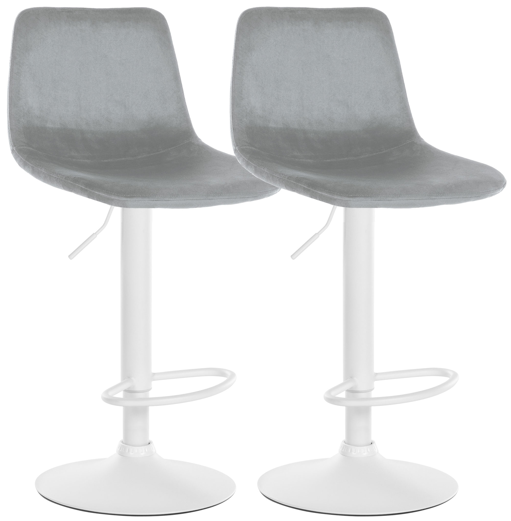 Lot de 2 tabourets de bar Divo velours