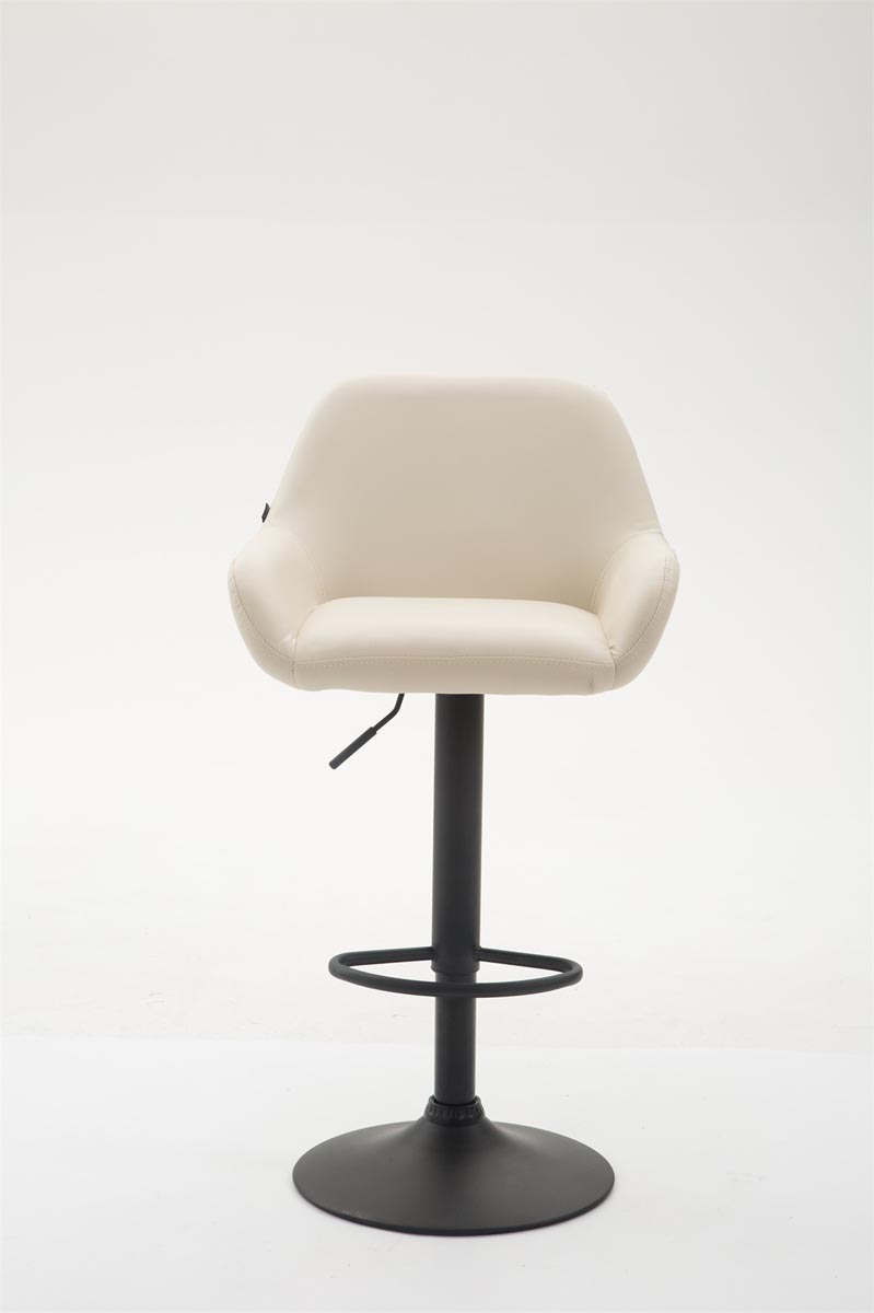 Tabouret de bar Braga similicuir avec pied en métal
