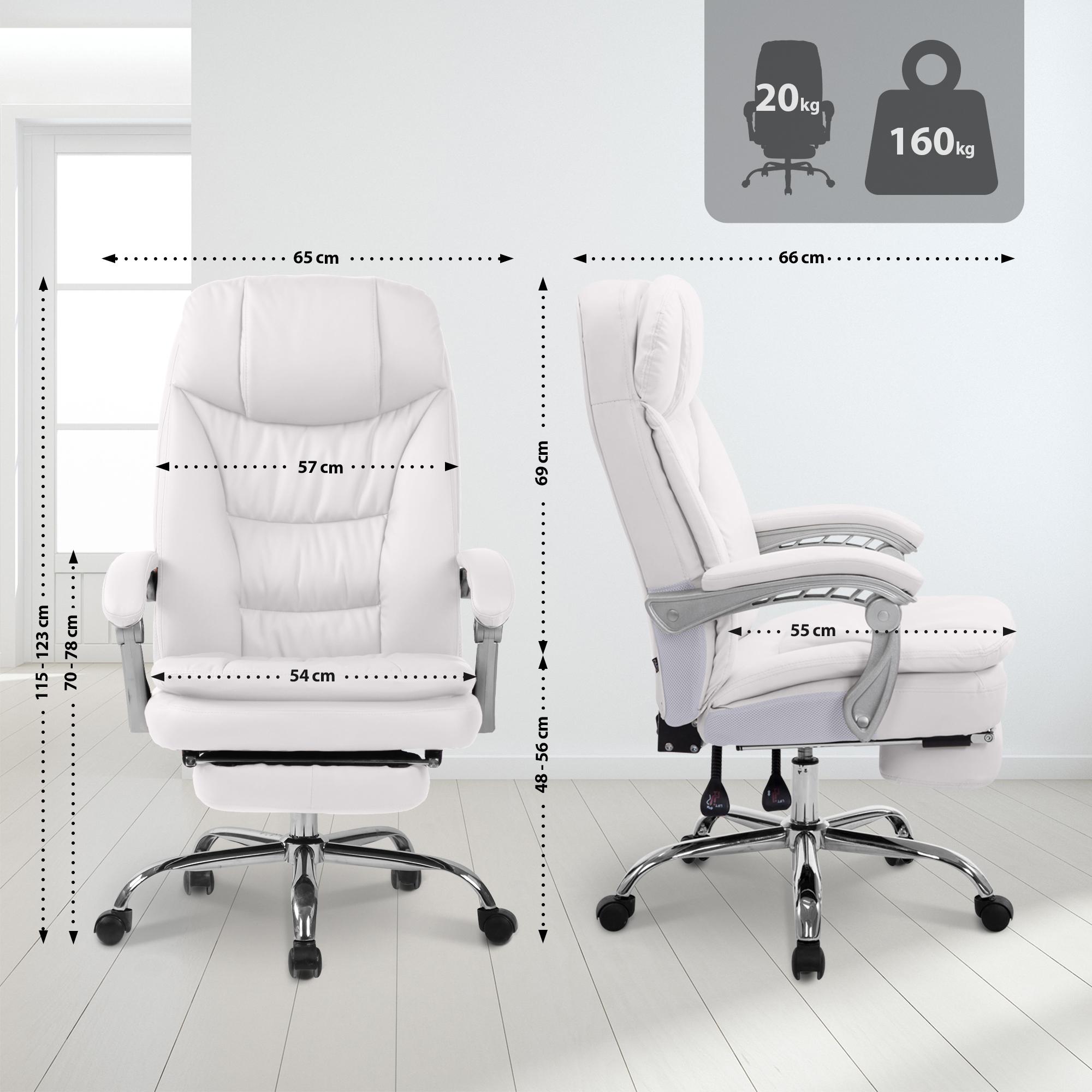 Chaise de bureau XL Troy en similicuir