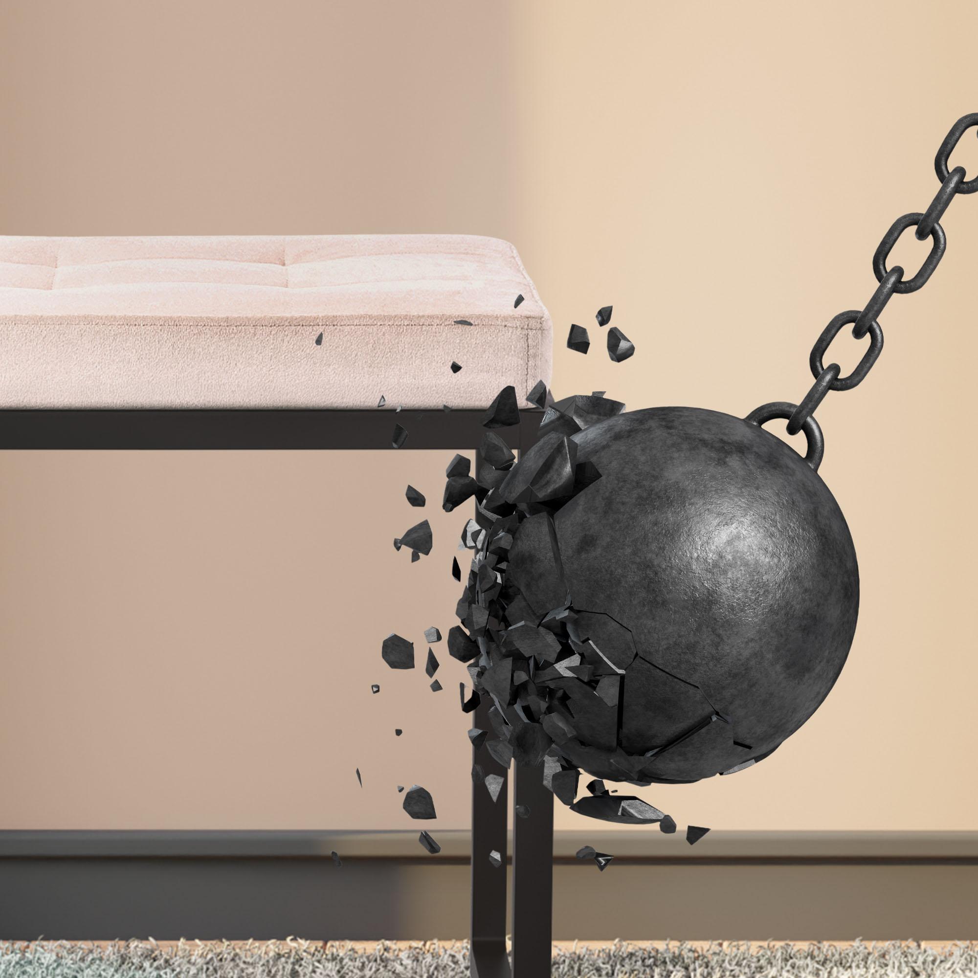 Banc Barci avec structure noire