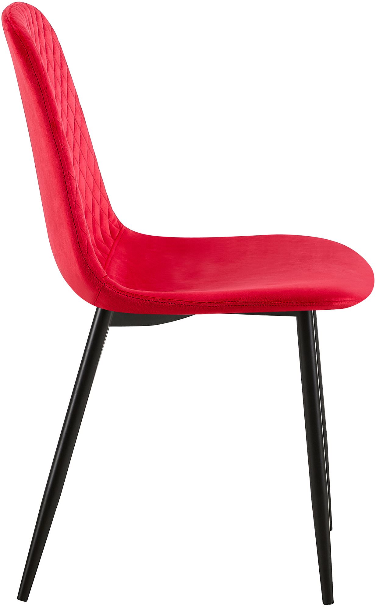 Lot de 4 Chaises de salle à manger Giverny avec Piètement en métal noir