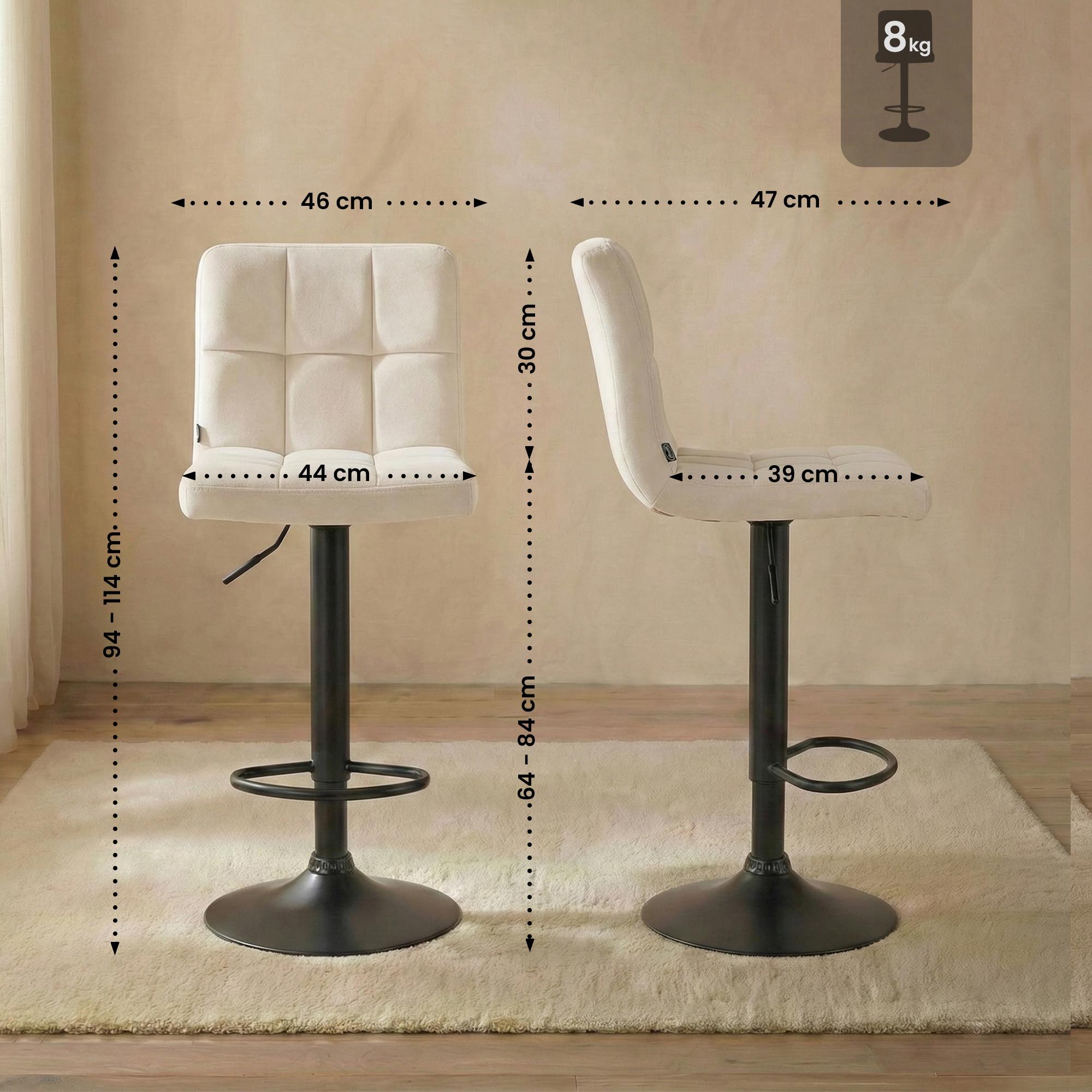 Tabouret de Bar Peru Velours