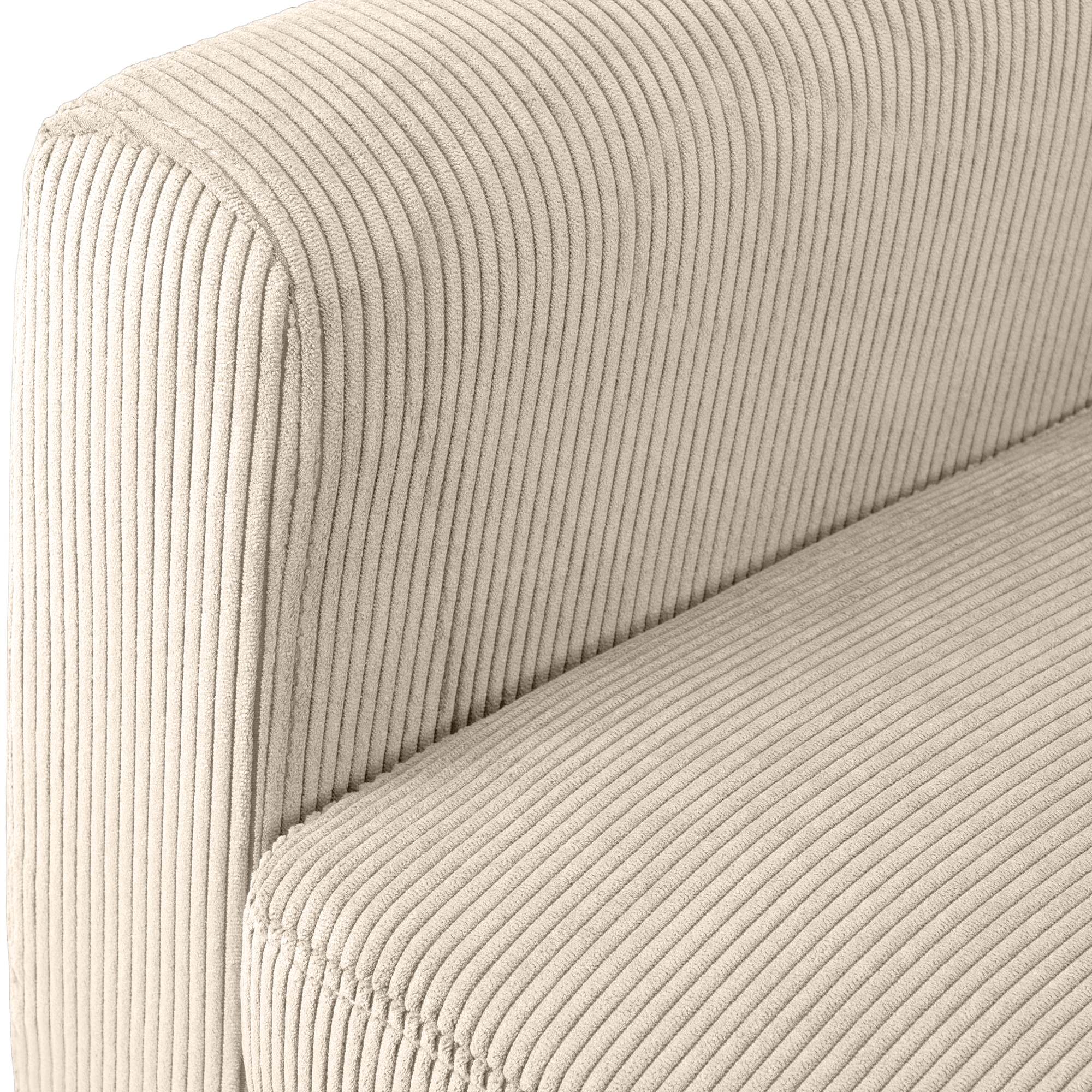 Fauteuil Kioni en velours cotele