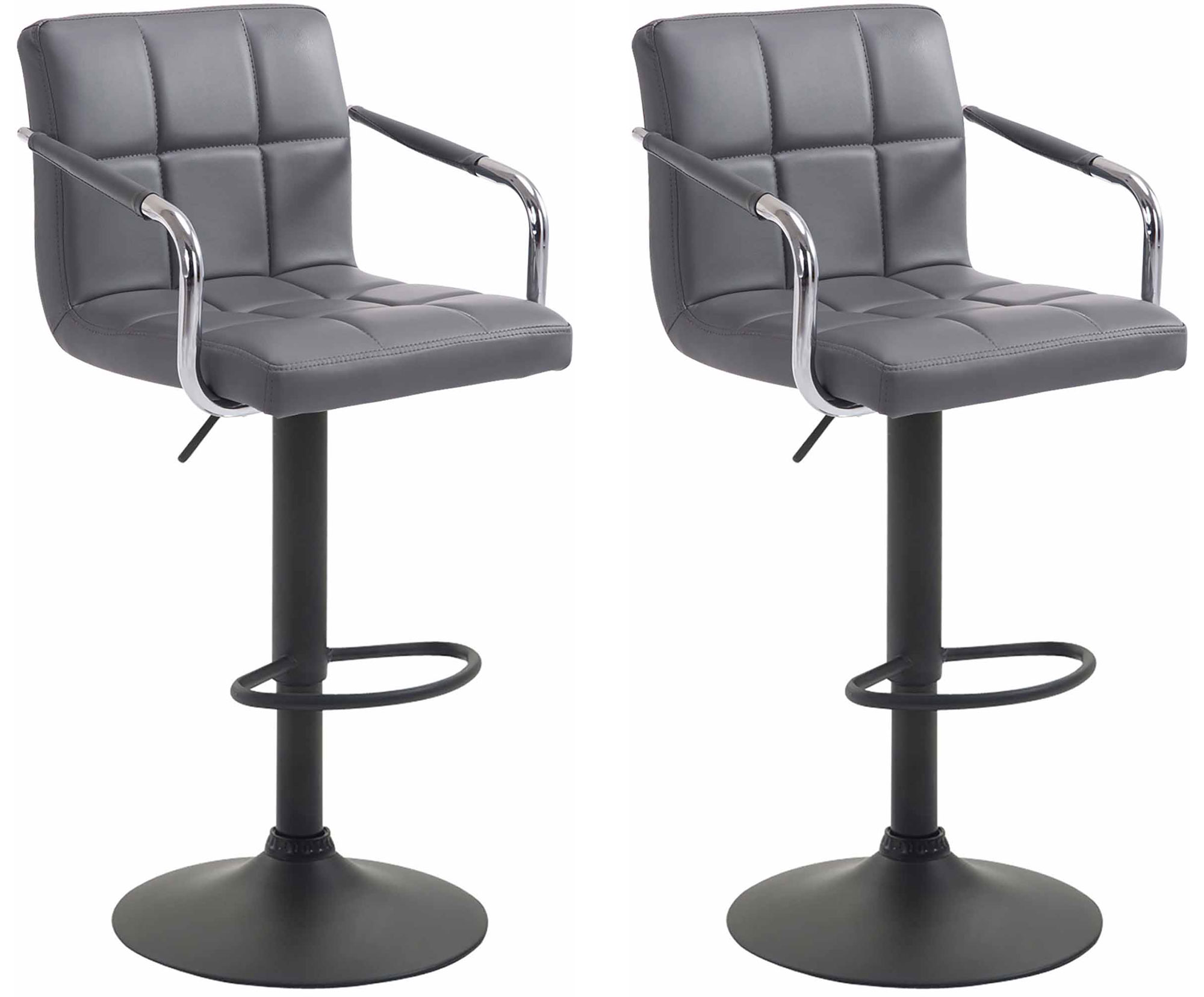 Lot de 2 Tabourets de Bar Lucy  V2 en Similicuir