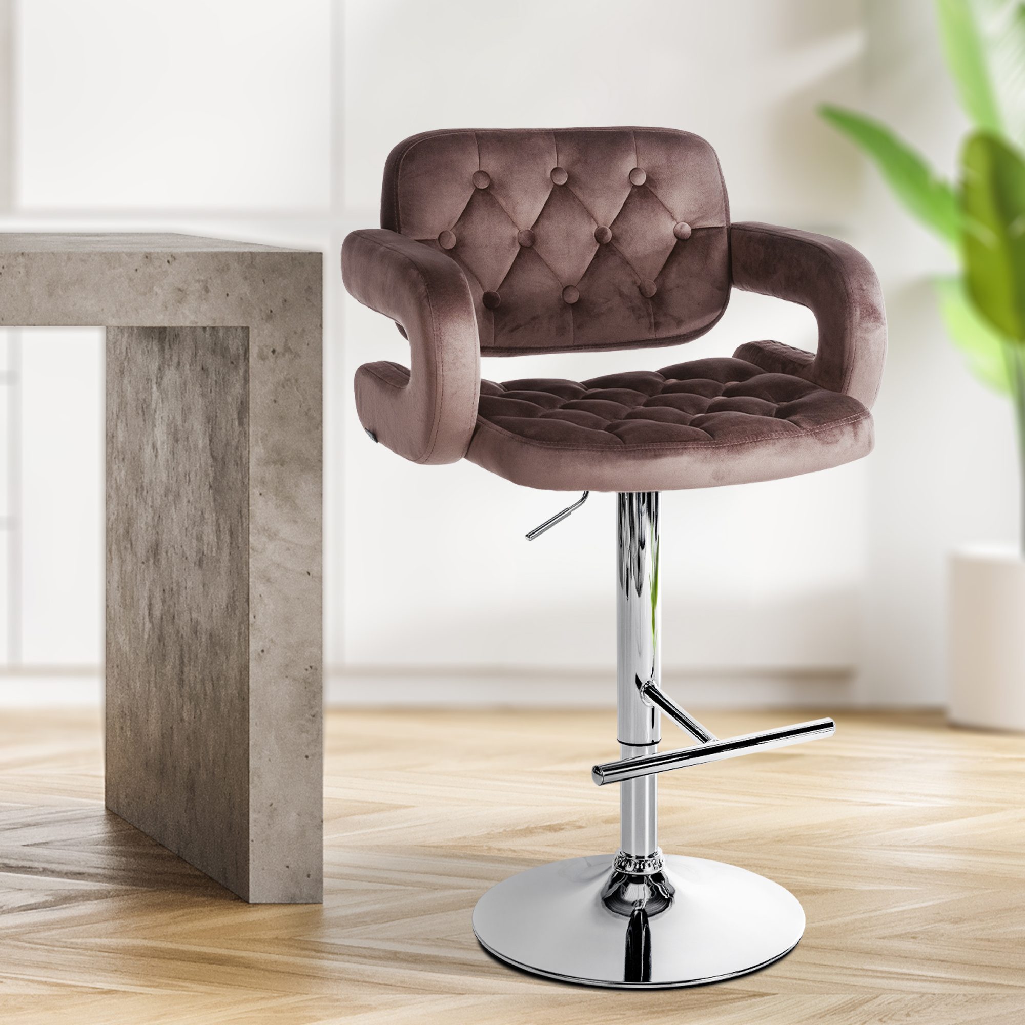 Tabouret de bar Dublin velours