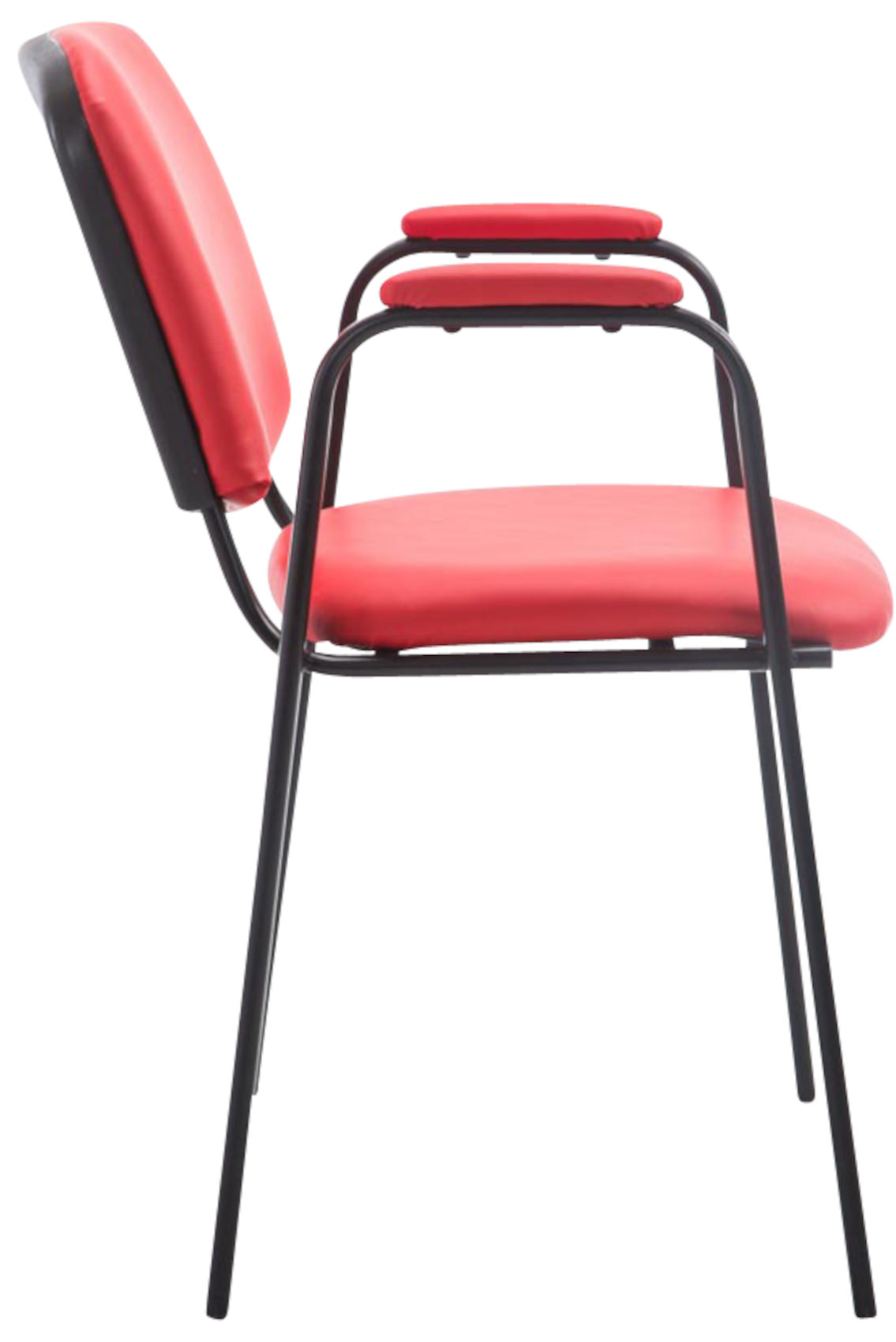 Lot de 4 chaises empilables Ken Pro en simili cuir